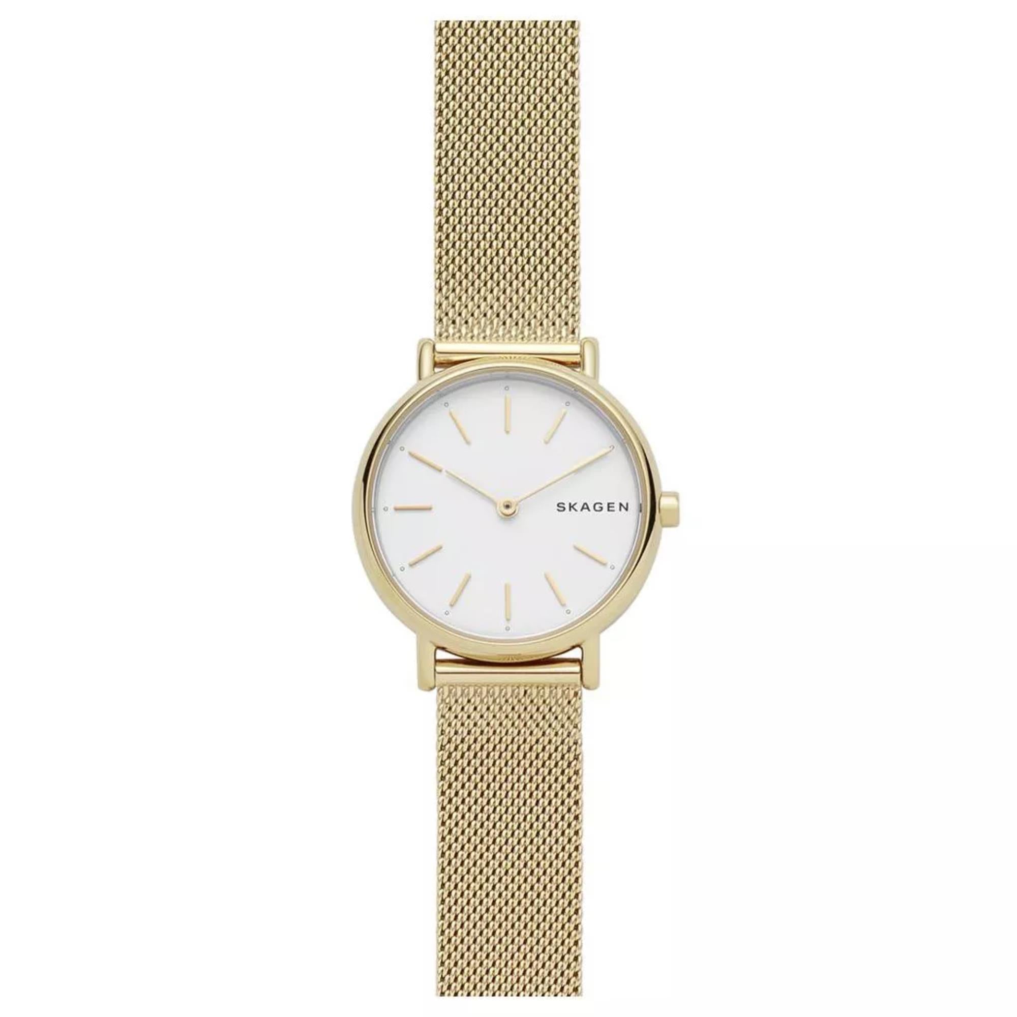 Skagen Signatur Lille 30mm White Silver Dial Steel Ladies Quartz Watch SKW2693