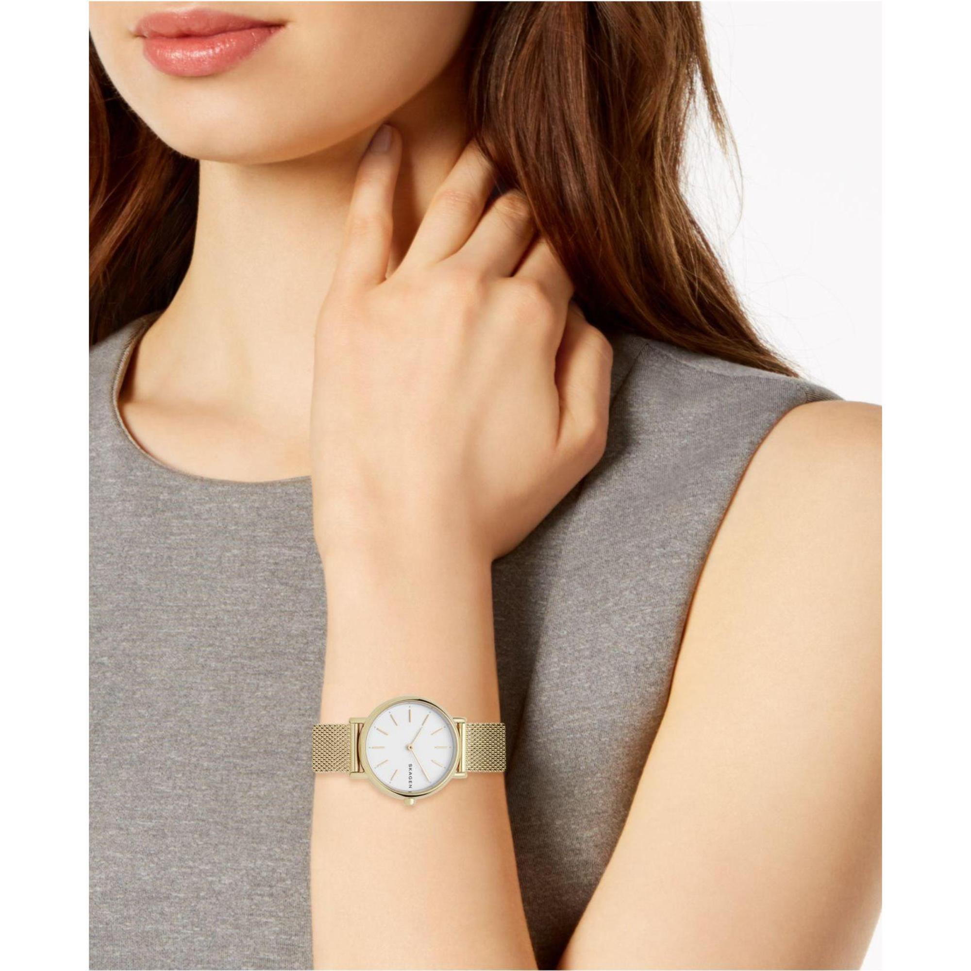 Skagen Signatur Lille 30mm White Silver Dial Steel Ladies Quartz Watch SKW2693