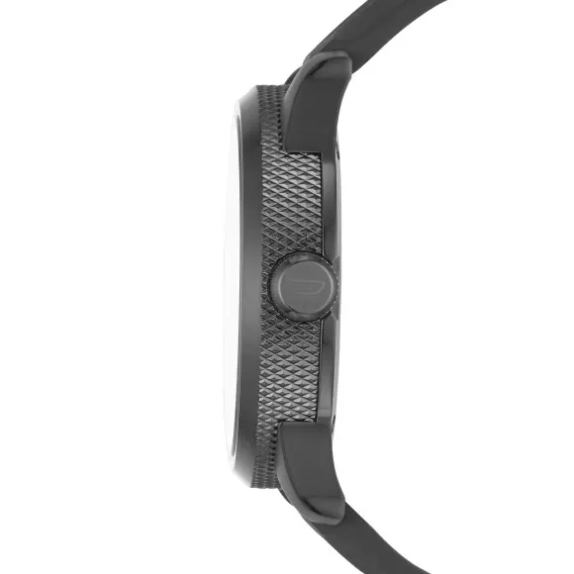 Diesel Rasp Analog Black Dial Silicone Strap Men’s Watch DZ1807