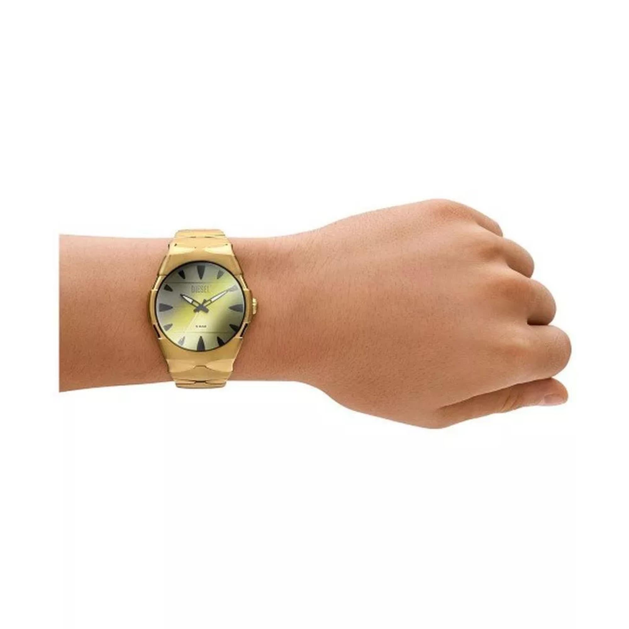 Diesel D-Sruptor Gold-Tone Silver Dial Men’s Watch DZ2214
