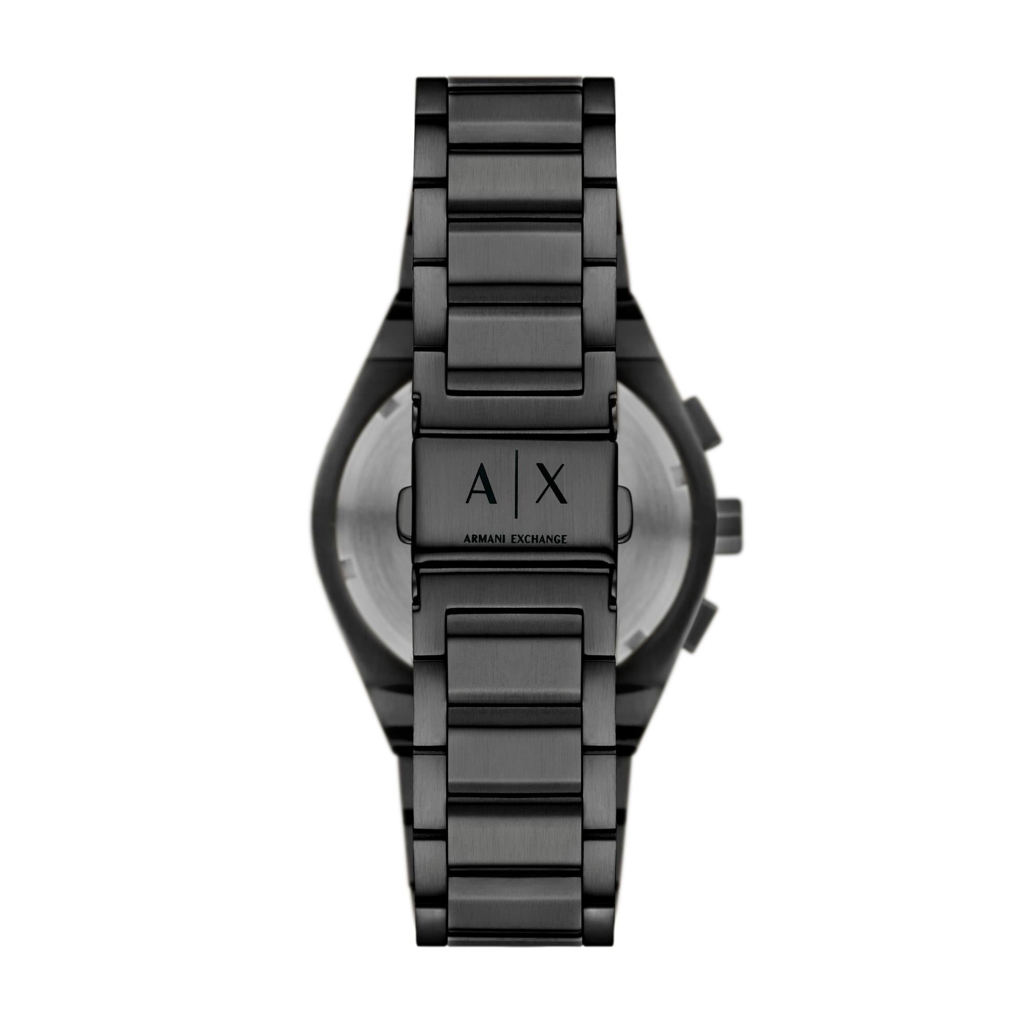 Armani Exchange Sync 42mm Chronograph Black Dial Steel Mens Quartz Watch AX4183