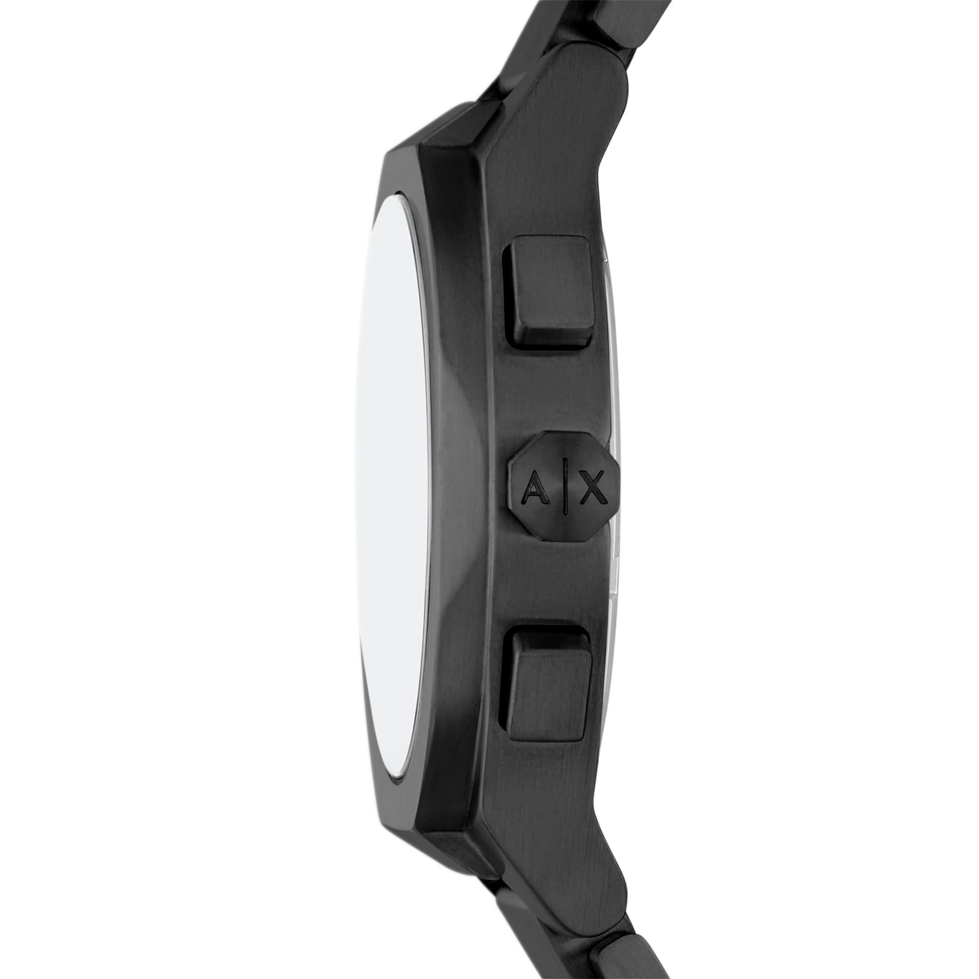 Armani Exchange Sync 42mm Chronograph Black Dial Steel Mens Quartz Watch AX4183