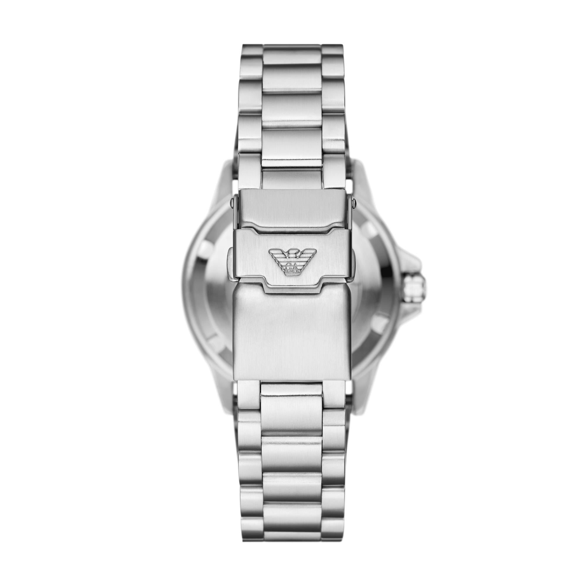 Emporio Armani Sea Explorer 42mm Green Dial Steel Mens Quartz Watch AR60080