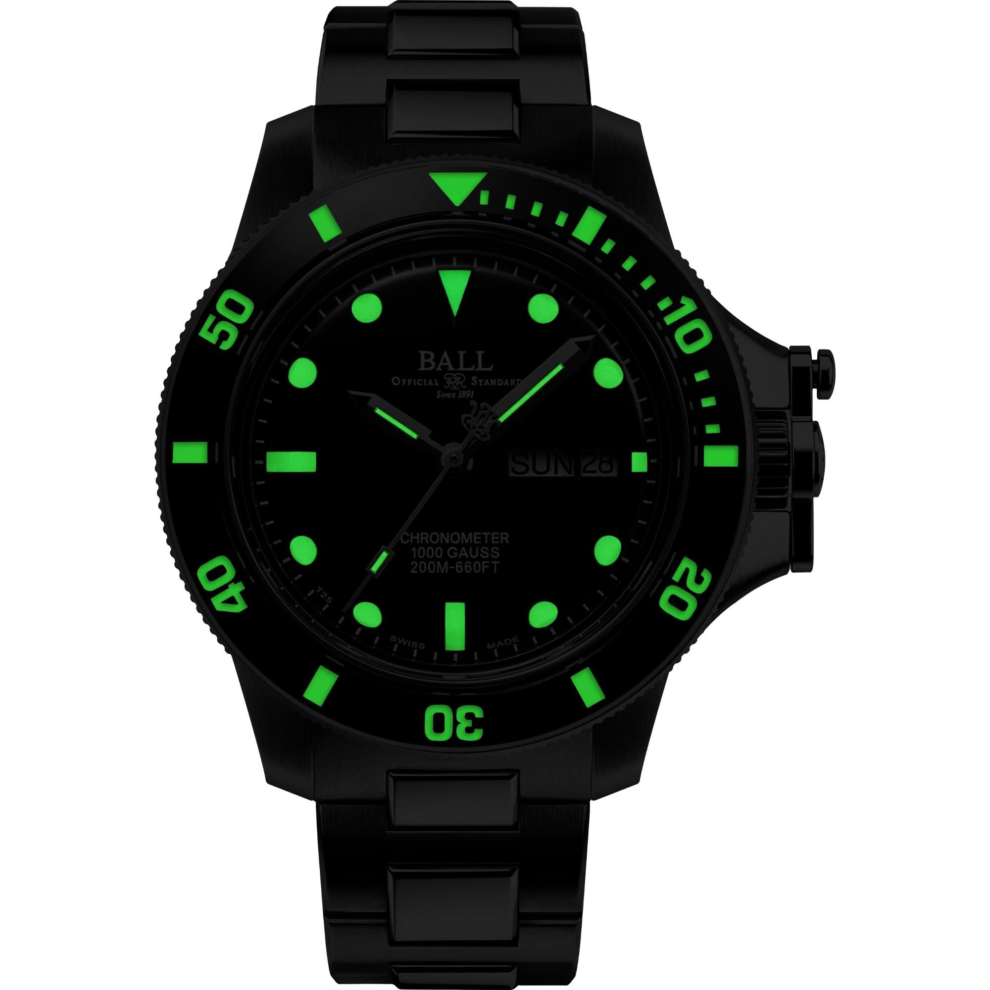 BALL Engineer Hydrocarbon Original Black Dial Stainless Steel Men’s Watch DM2118B-SCJ-BK - WatchNation