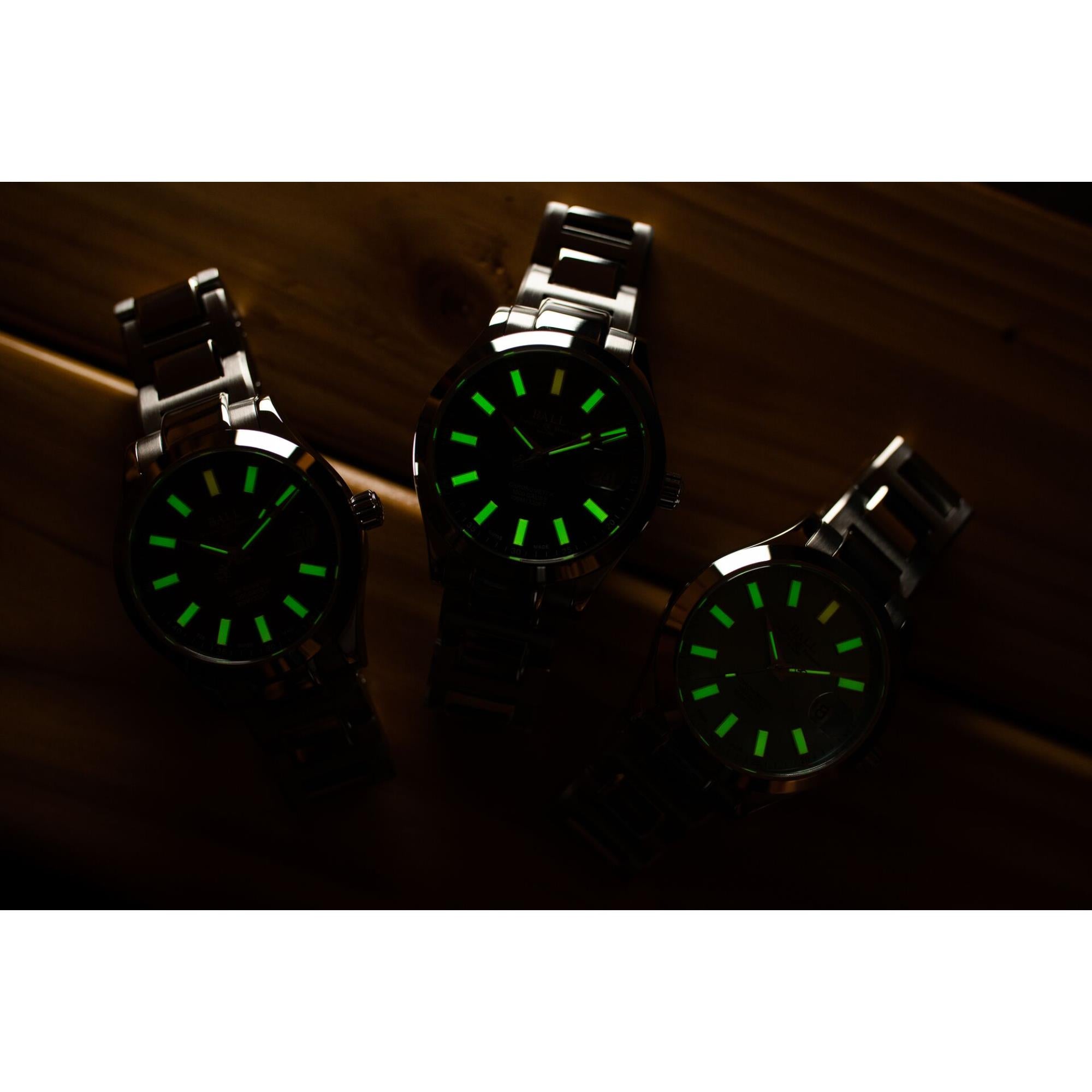 BALL Engineer III Marvelight Chronometer Eisblaues Zifferblatt Edelstahl Herren Uhr NM9026C-S6CJ-IBE