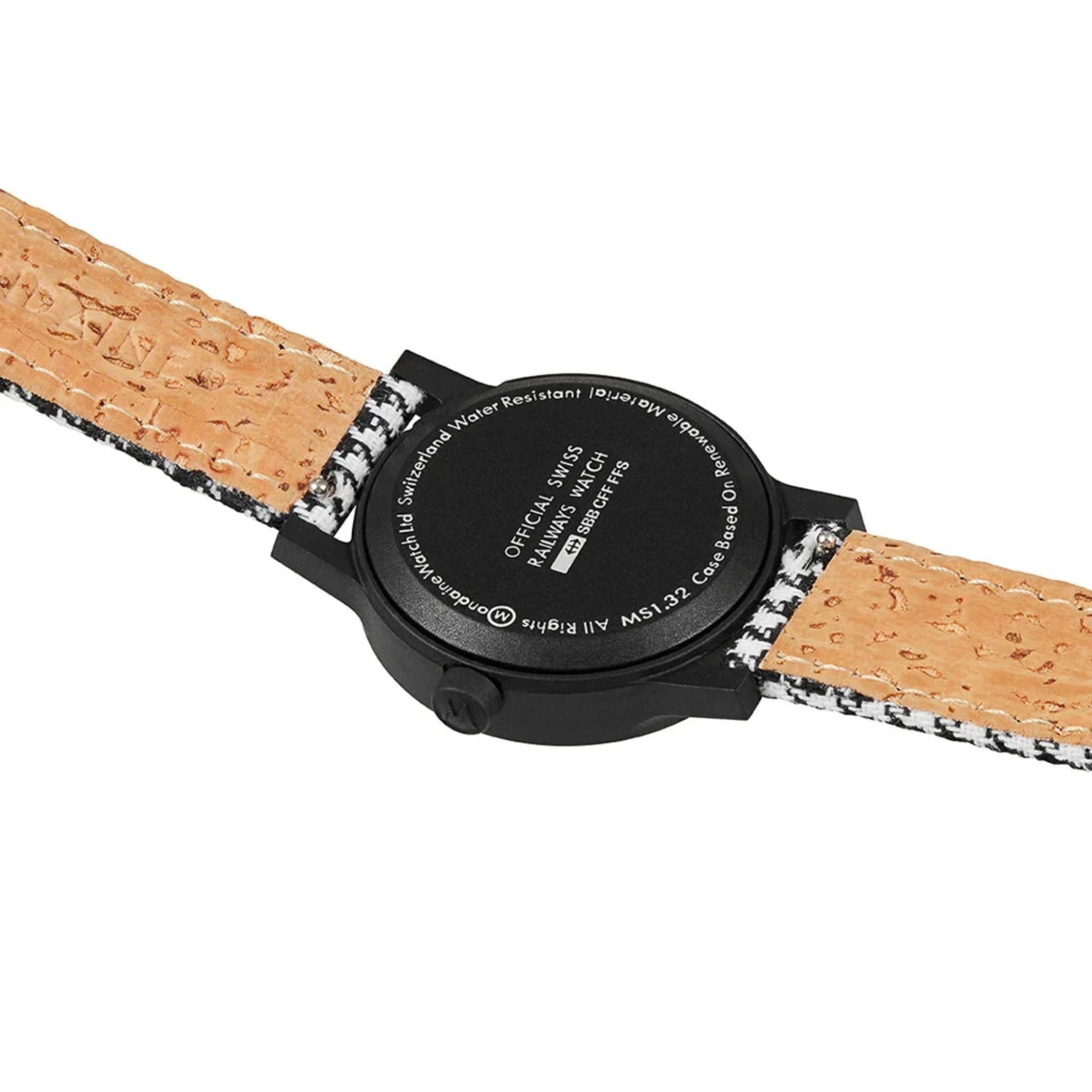 Mondaine Essence Quartz White Dial PET Strap Watch MS1.32110.LN