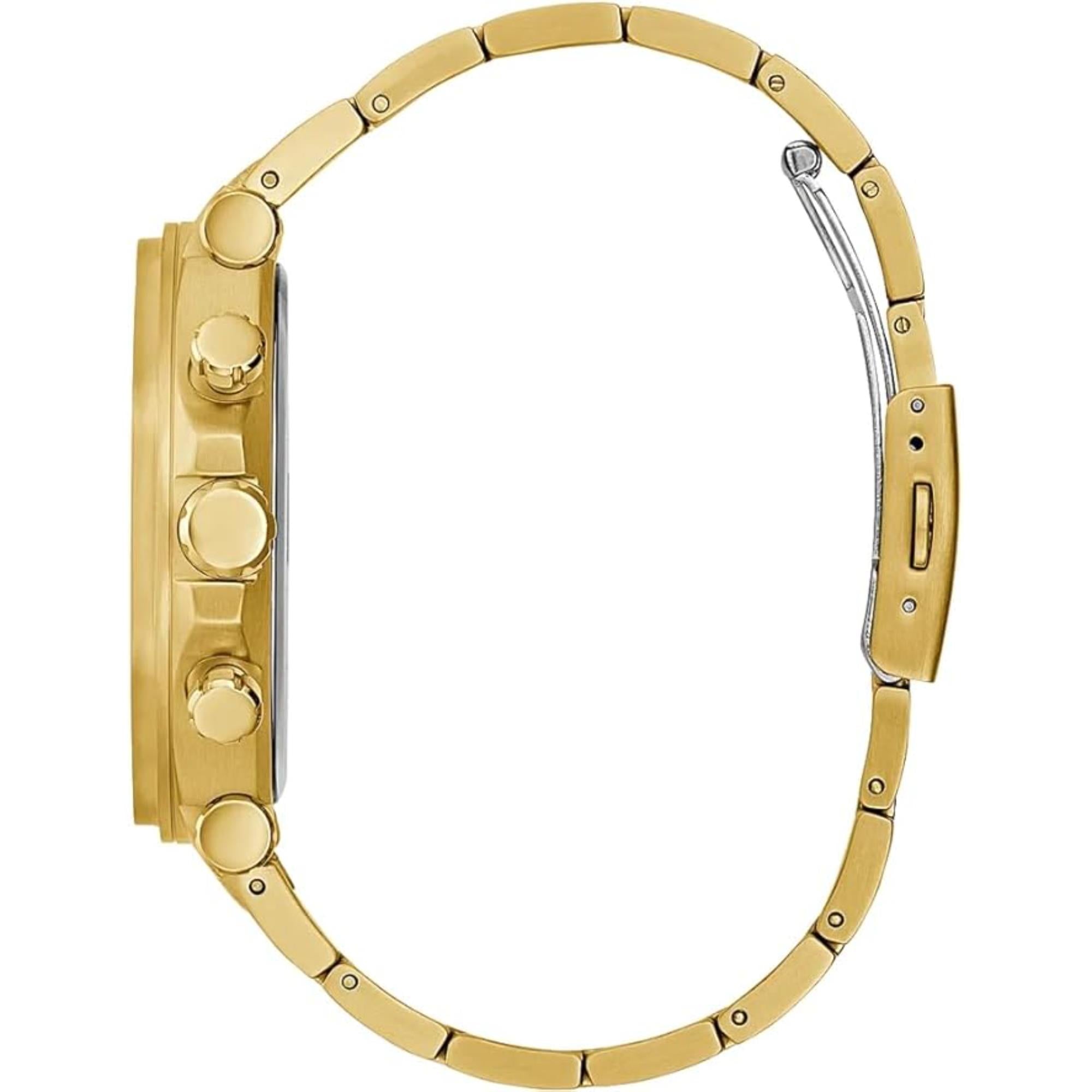 Guess Men's Black Dial Gold Tone Stainless Watch GW0539G2