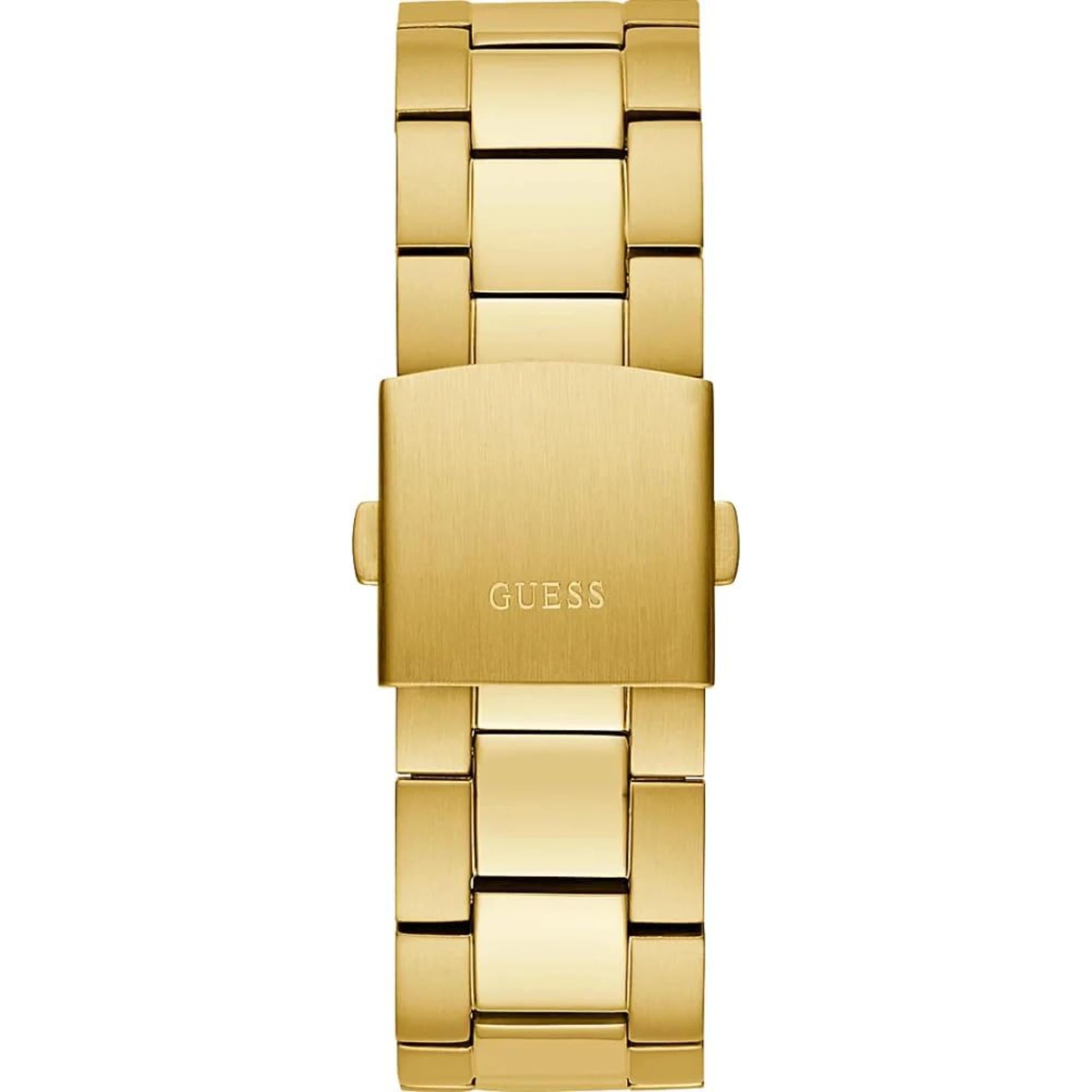 Guess Men's Black Dial Gold Tone Stainless Watch GW0539G2