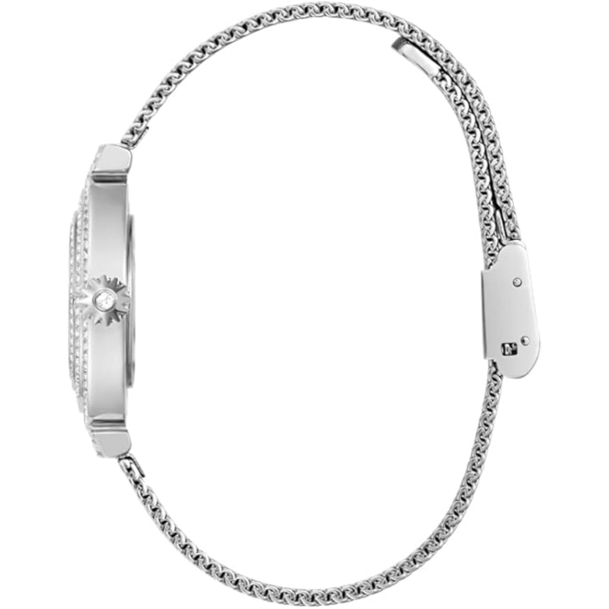 Guess Women’s Silver Crystal Bracelet Watch GW0550L1