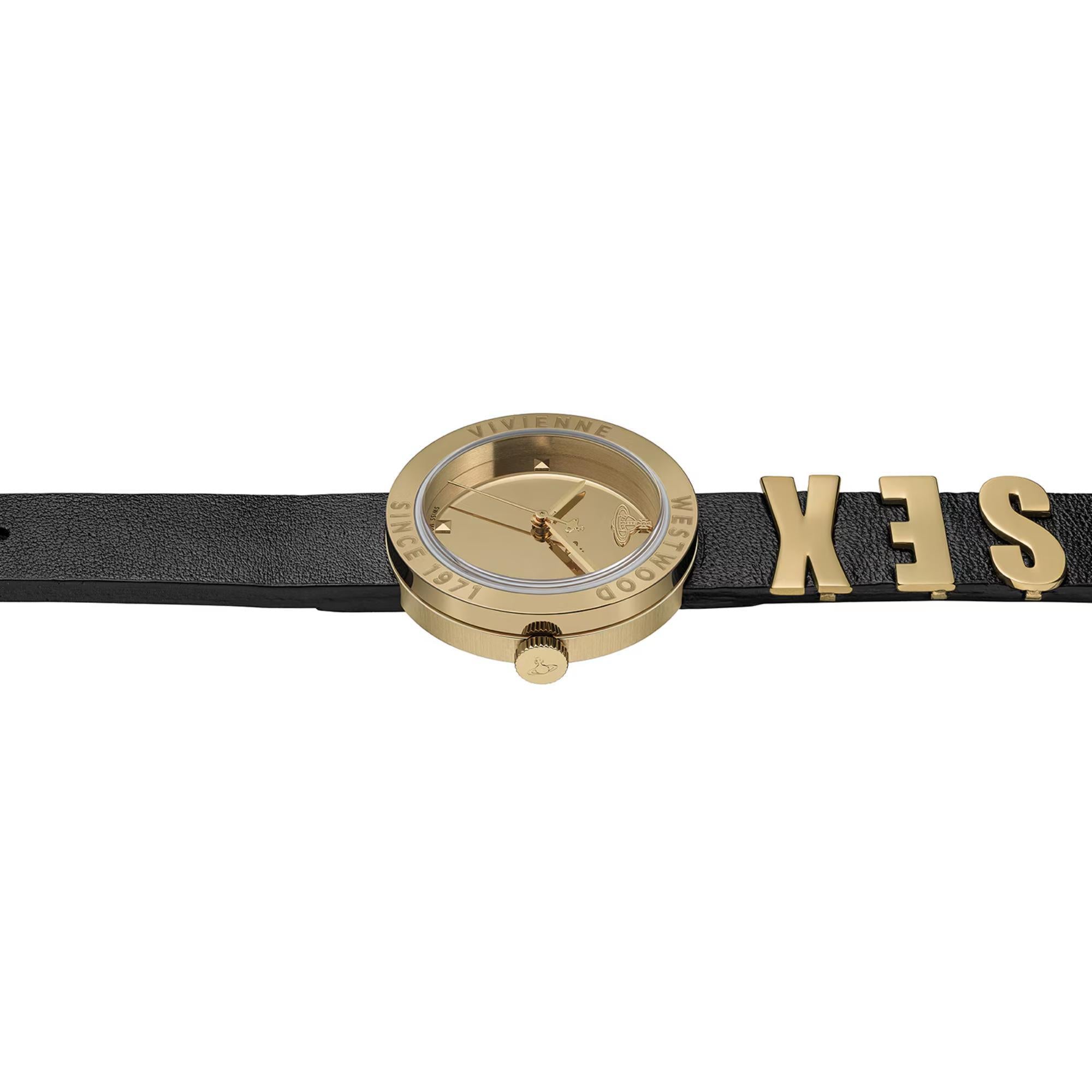 Vivienne Westwood Rebel Gold Dial Women's Watch VV303BKGD