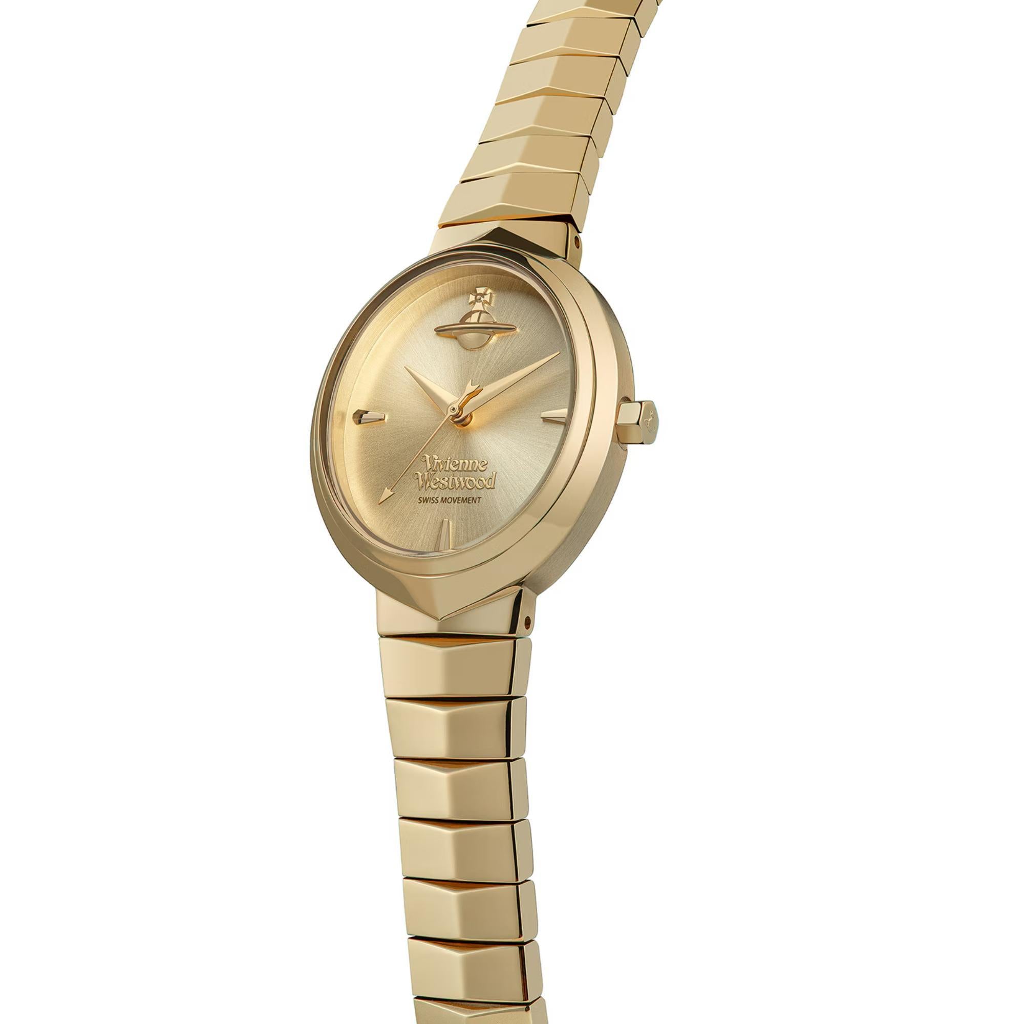 Vivienne Westwood Armour Goldenes Zifferblatt Damen Uhr VV314GDGD
