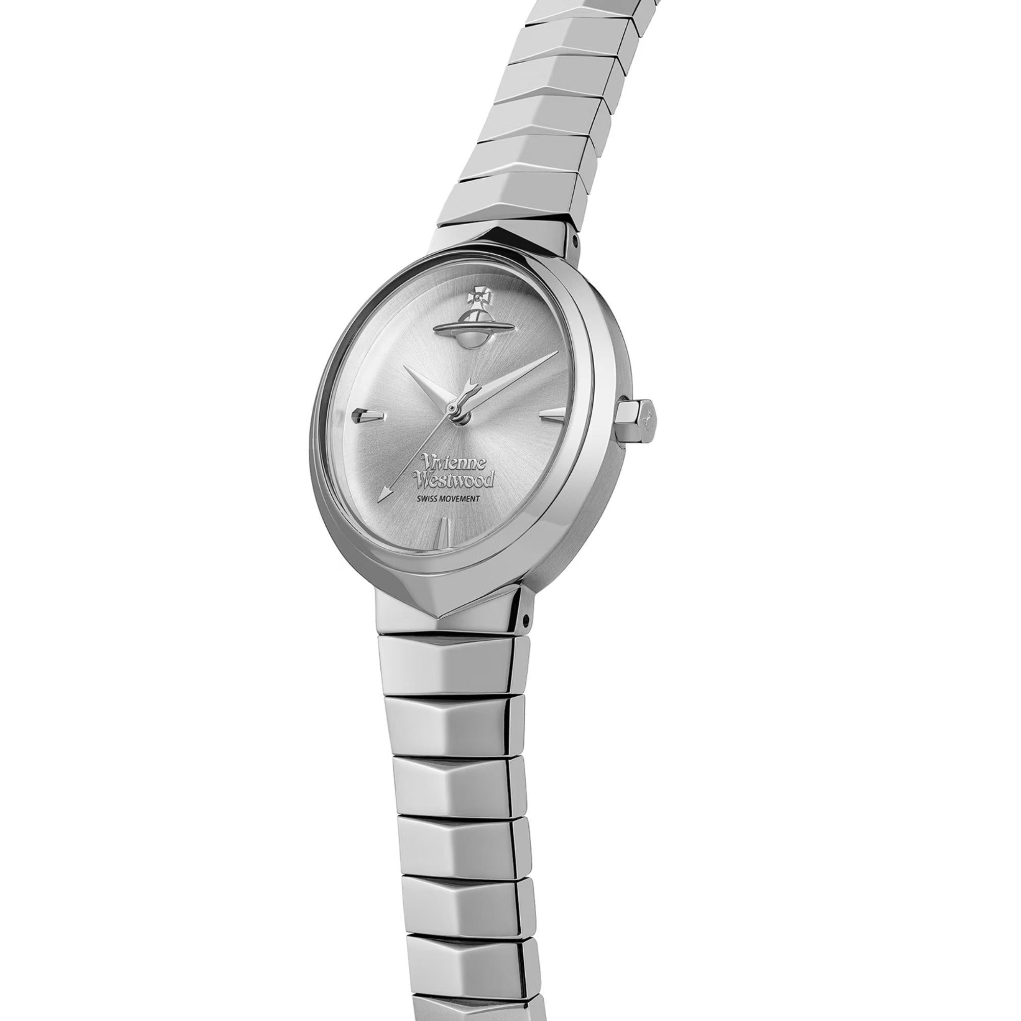 Vivienne Westwood Armour Silbernes Zifferblatt Damen Uhr VV314SLSL