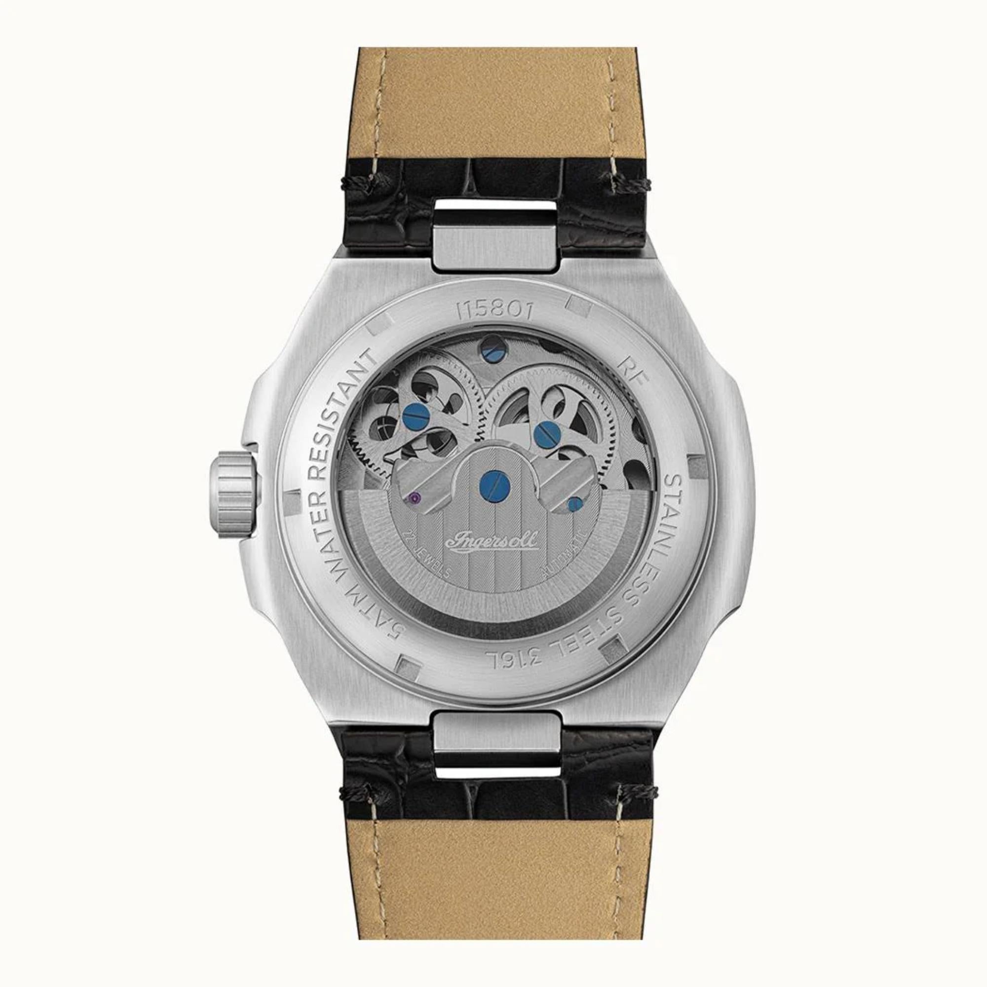 Ingersoll 1892 The Spirit Automatik Herren Uhr Braunes Lederarmband I15801