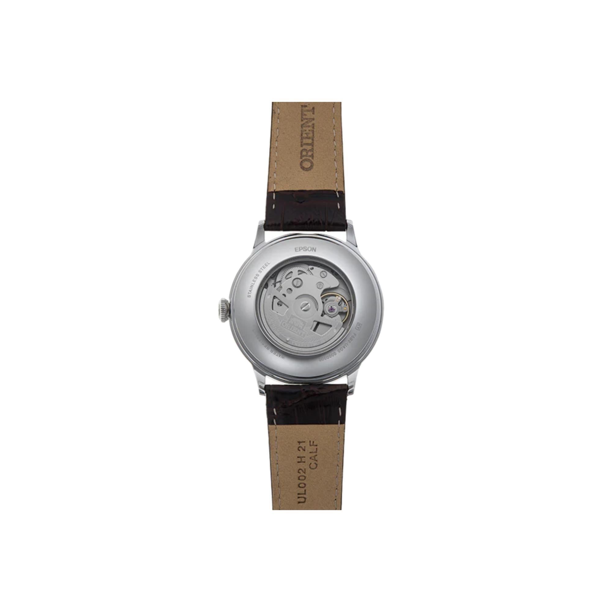 Orient Bambino 40.5mm Bordeaux Dial Leather Mens Automatic Watch RA-AK0705R30B