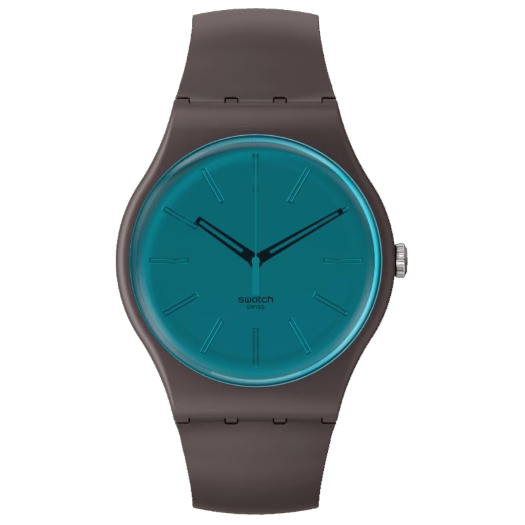 Swatch Dark Duality Blue Dial Bio-sourced Watch SO29C100