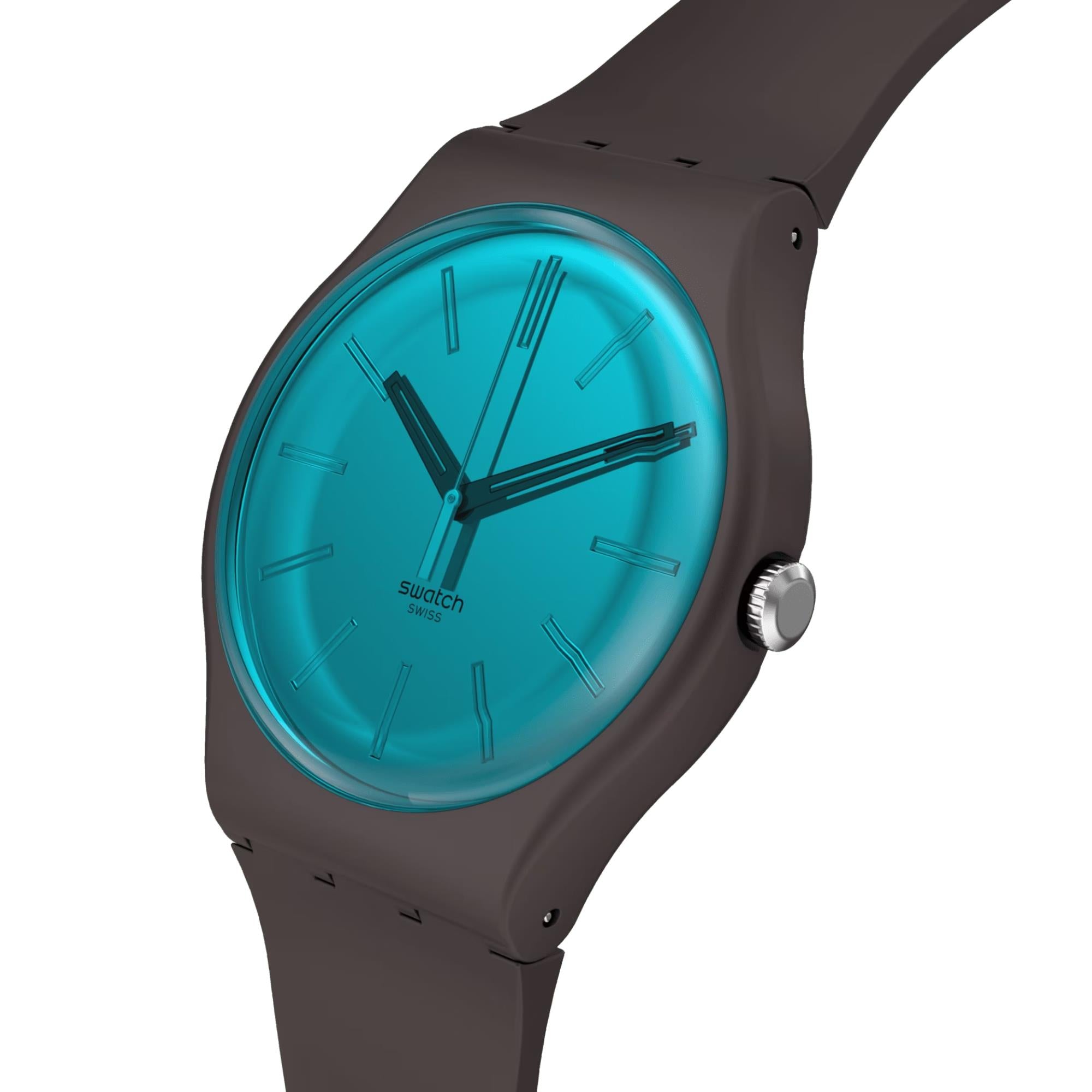 Swatch Dark Duality Blue Dial Bio-sourced Watch SO29C100