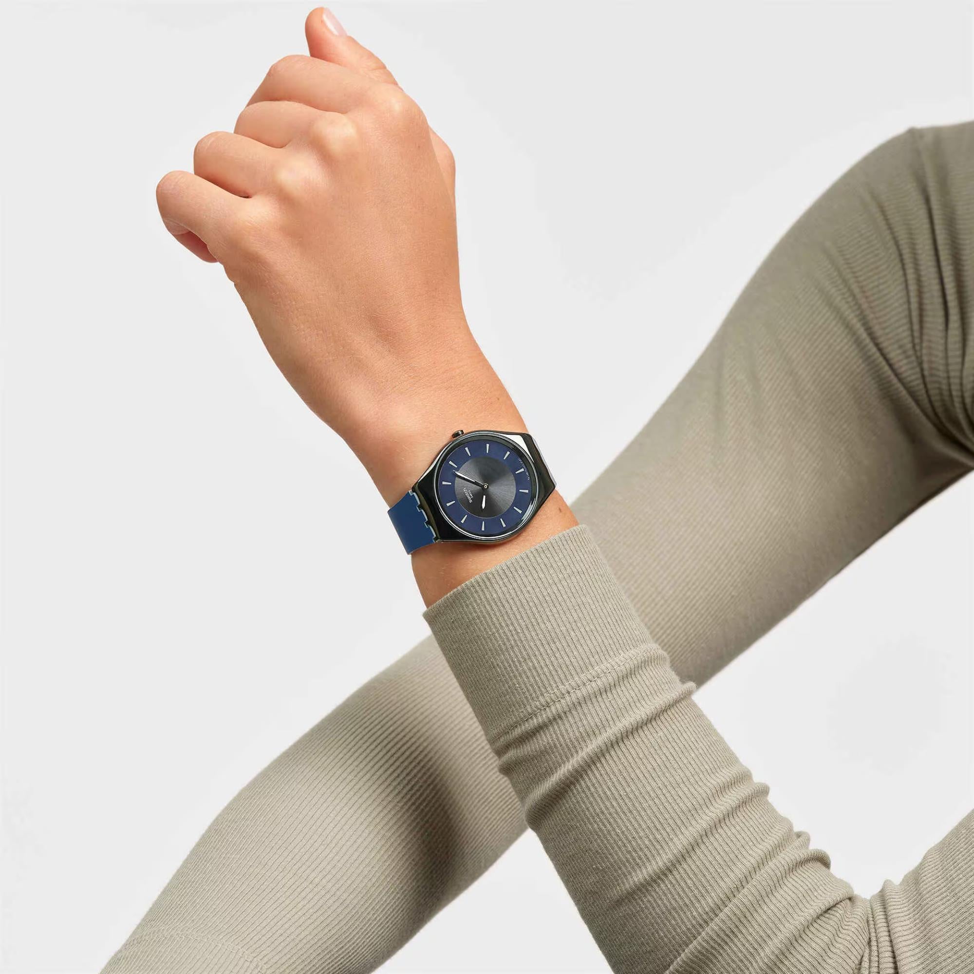 Swatch Duet At Dusk Black Dial Silicone Watch SYXB108