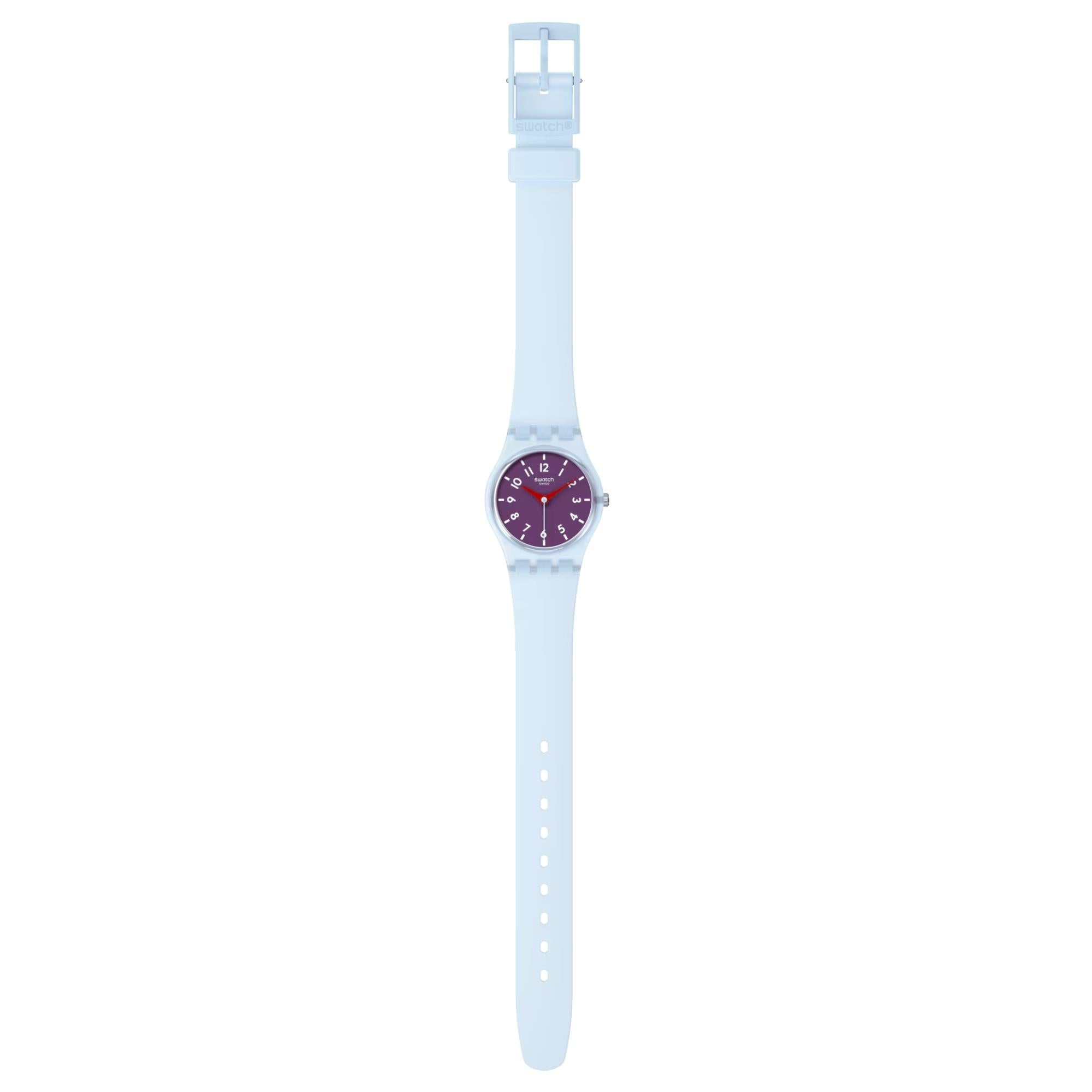 Swatch Powder Plum Lila Zifferblatt Uhr LL126