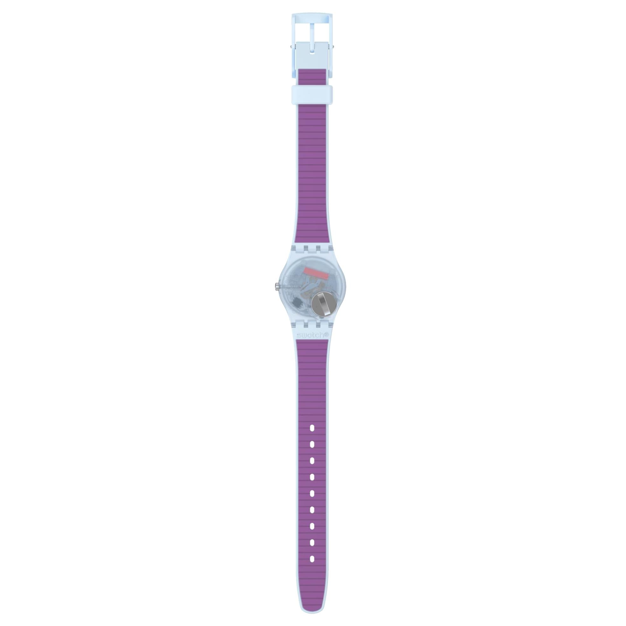 Swatch Powder Plum Lila Zifferblatt Uhr LL126