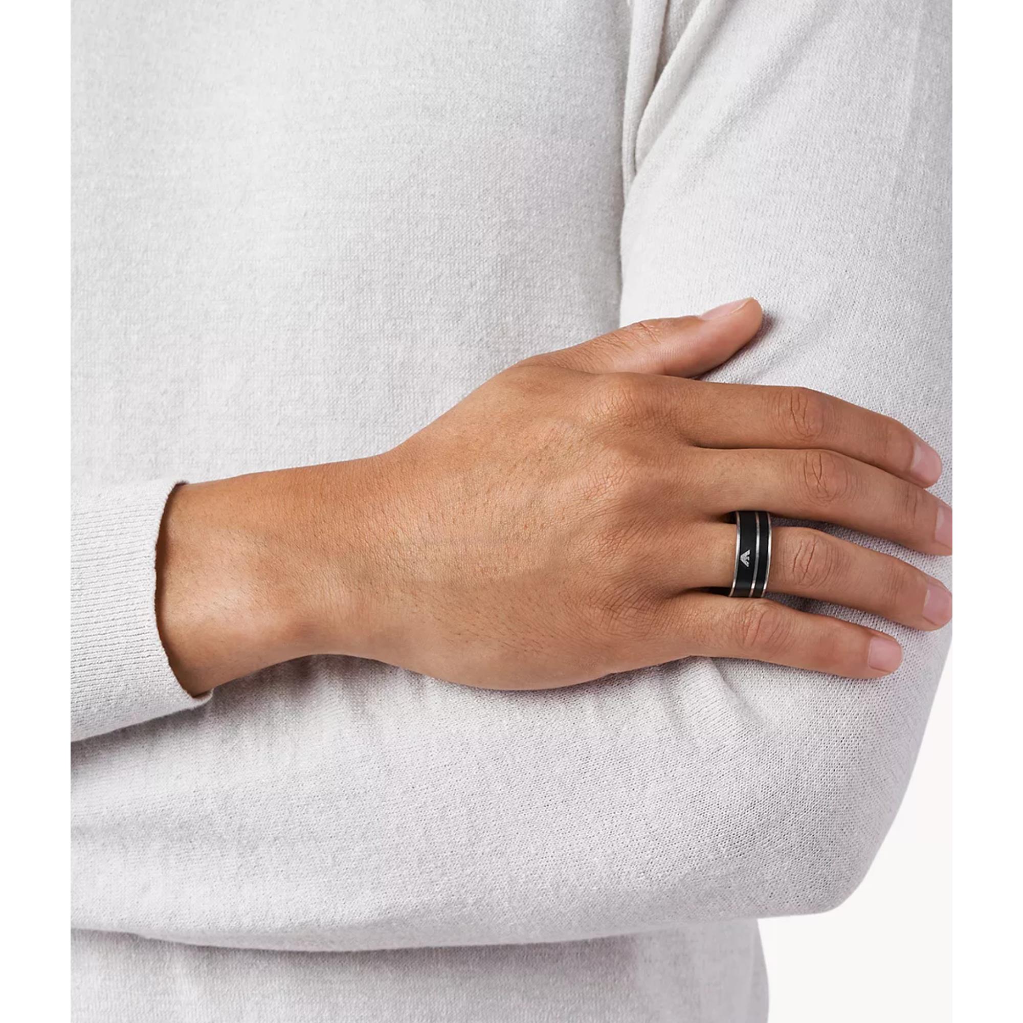 Emporio Armani Men’s Stainless Steel Ring EGS2032040-10