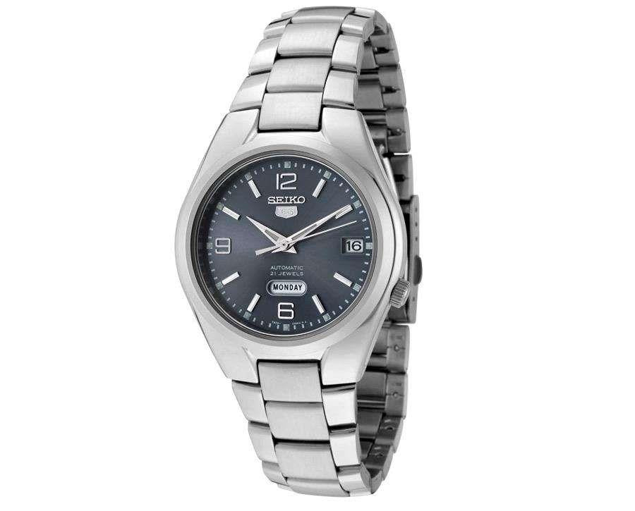 Seiko 5 Automatic Grey Dial Steel Strap Men's Watch SNK621K1