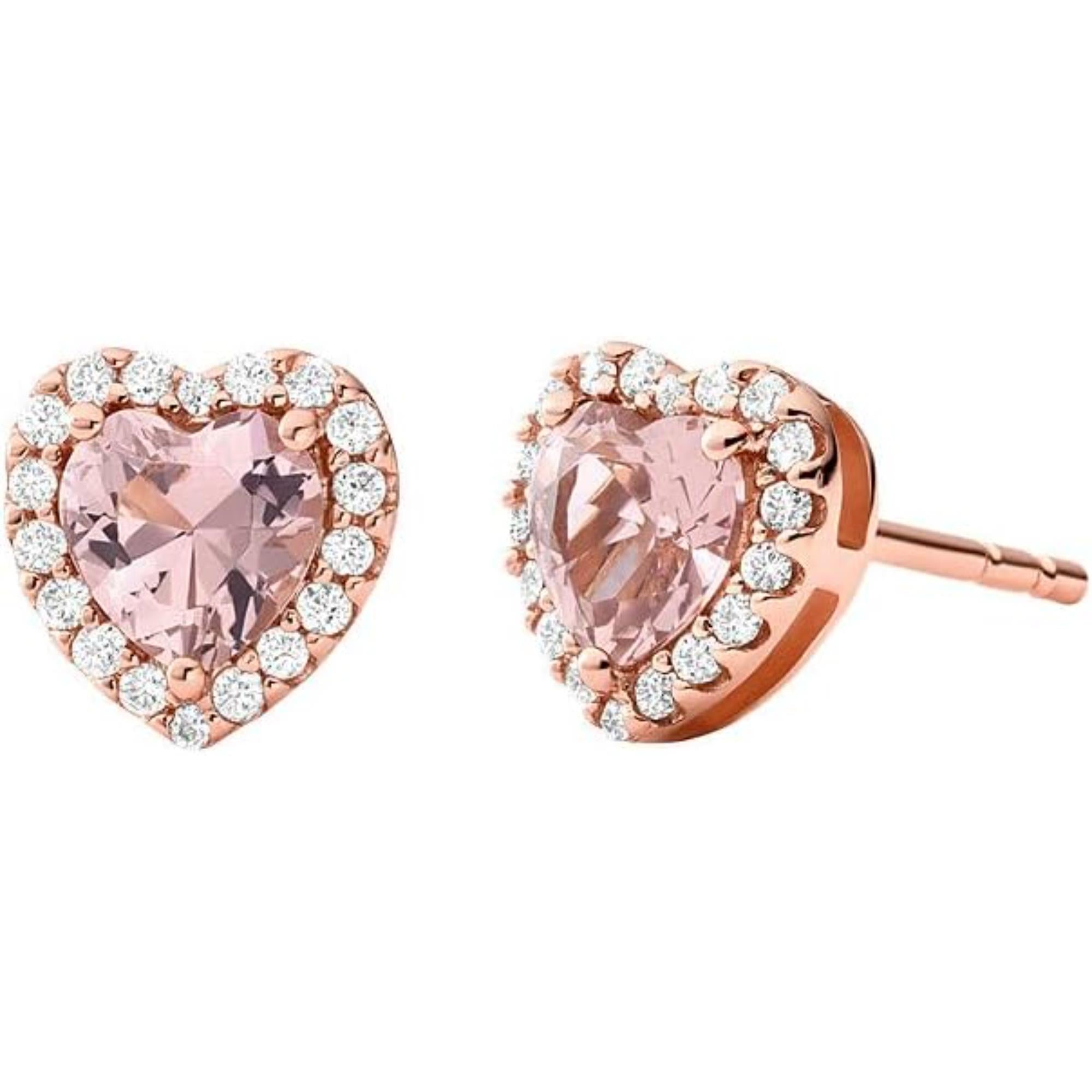 Michael Kors 14K rosévergoldete Sterlingsilber Herz-Cut Ohrstecker Damen MKC1519A2791