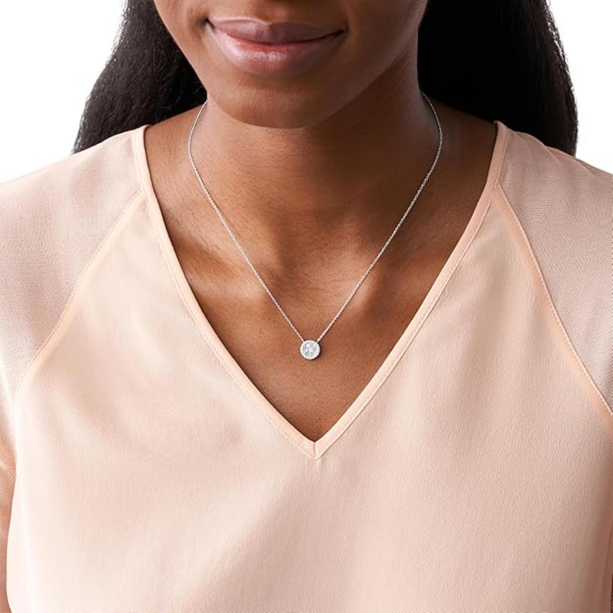 Fossil Sterling Mother-of-Pearl Women's Necklace JFS00520040