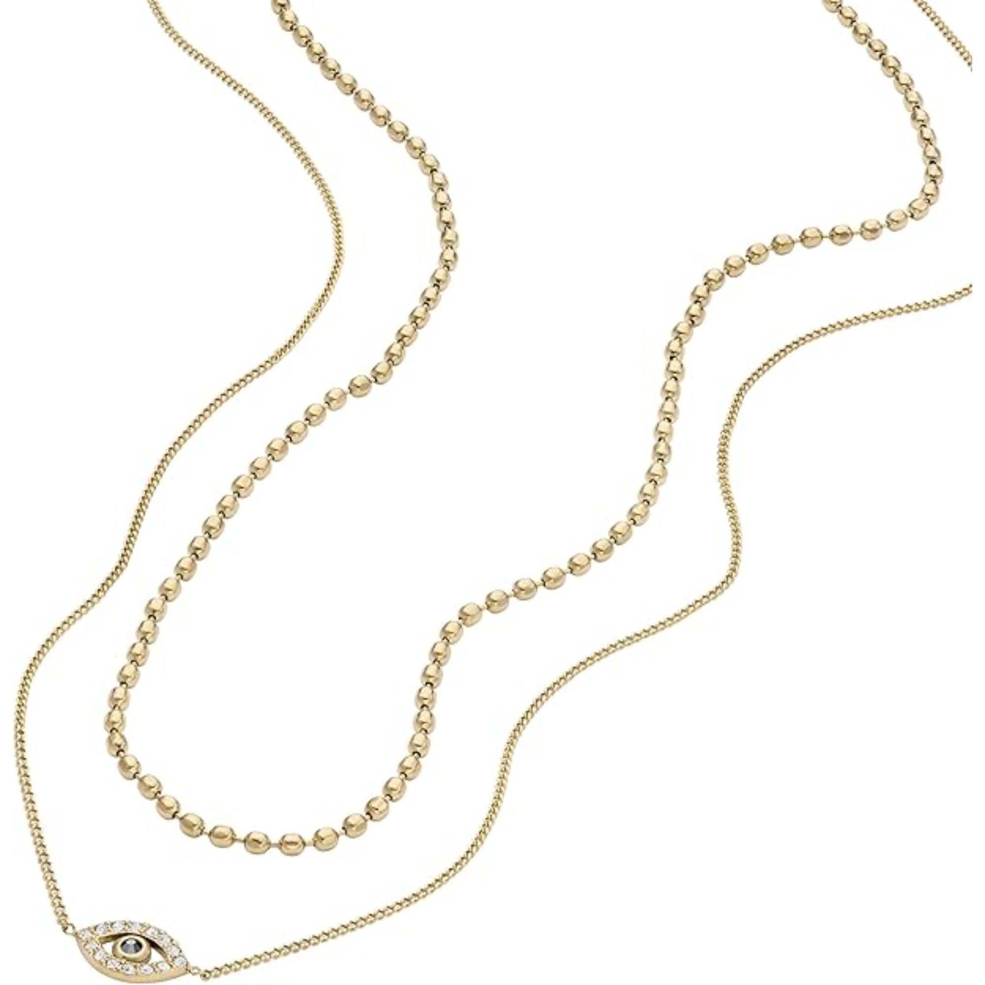 Fossil Stainless Heritage Station Women's Necklace JF04792710