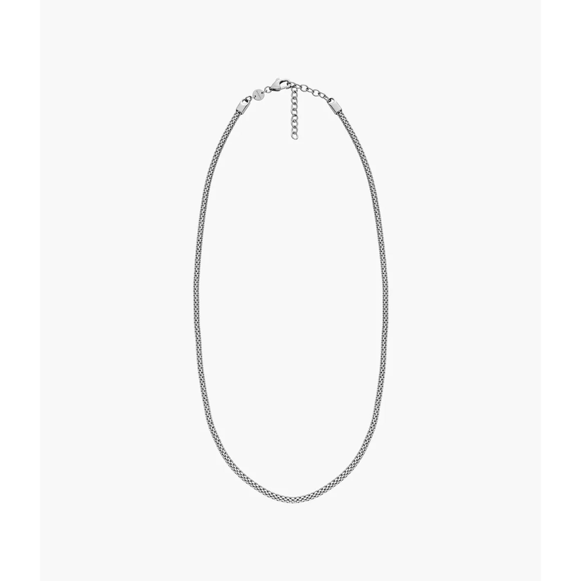 Skagen Tov Mesh Silber Edelstahl Kettenhalskette für Herren SKJM0234040