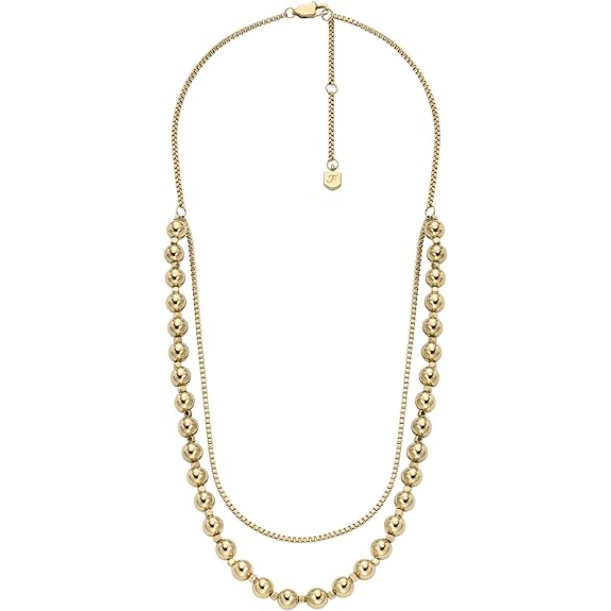 Fossil All Stacked Up Gold-Tone Women's Necklace JA7248710