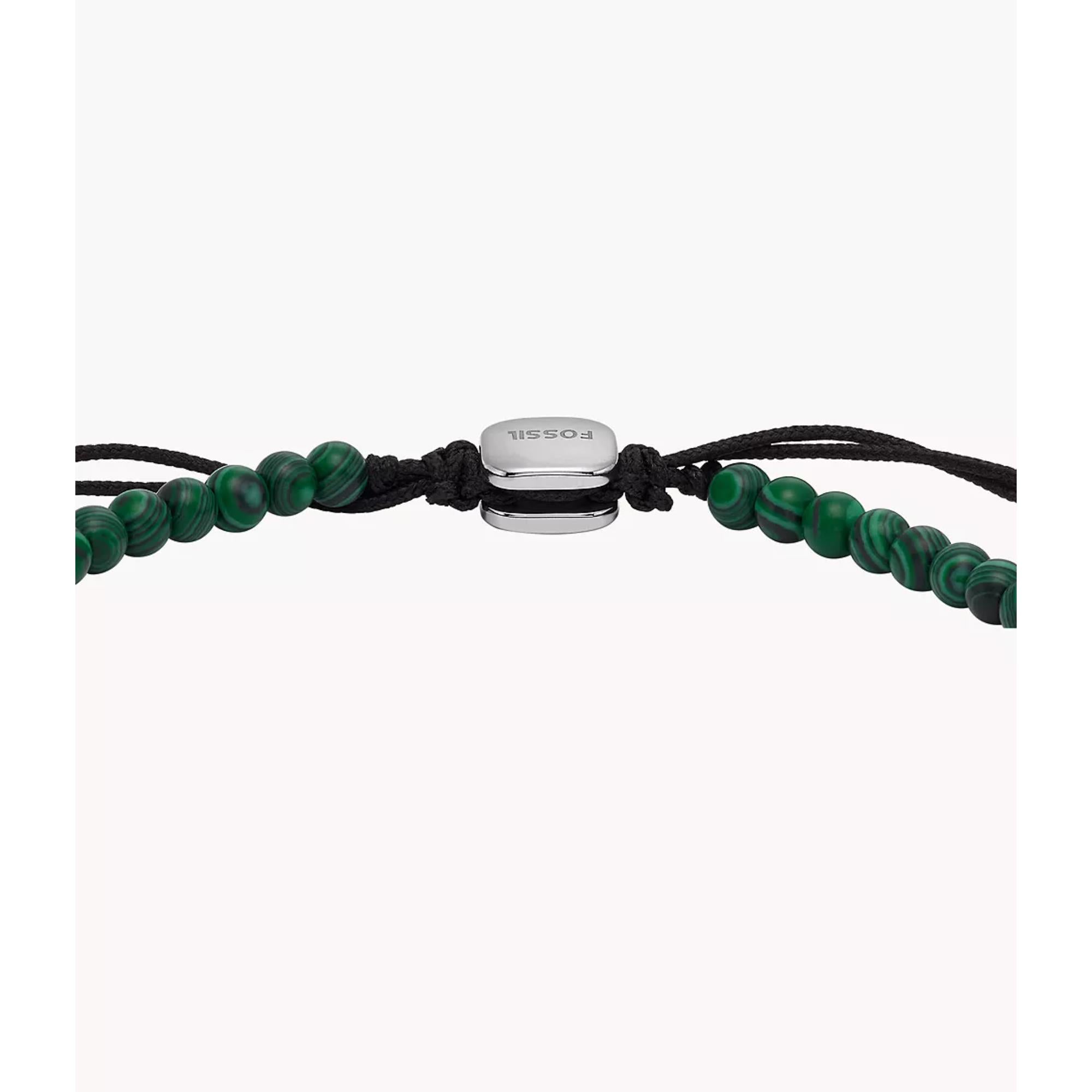 Fossil Reconstituted Malachite Beaded Men’s Bracelet JF04415040 