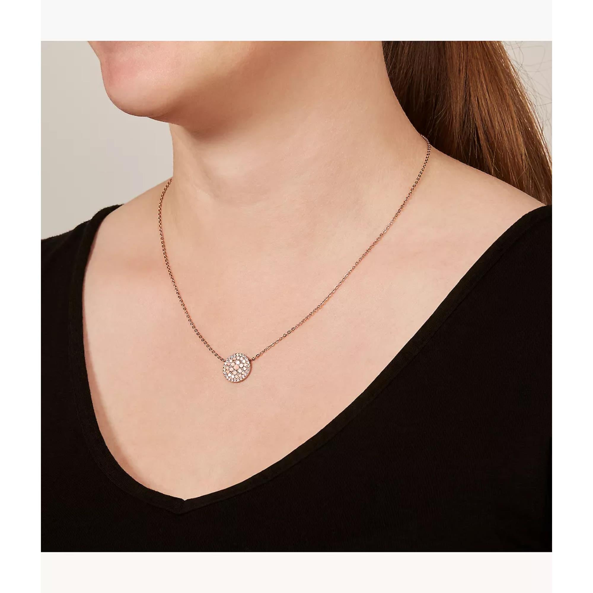 Fossil Pearl Disc Rose-Gold-Tone Women's Necklace JF01740791