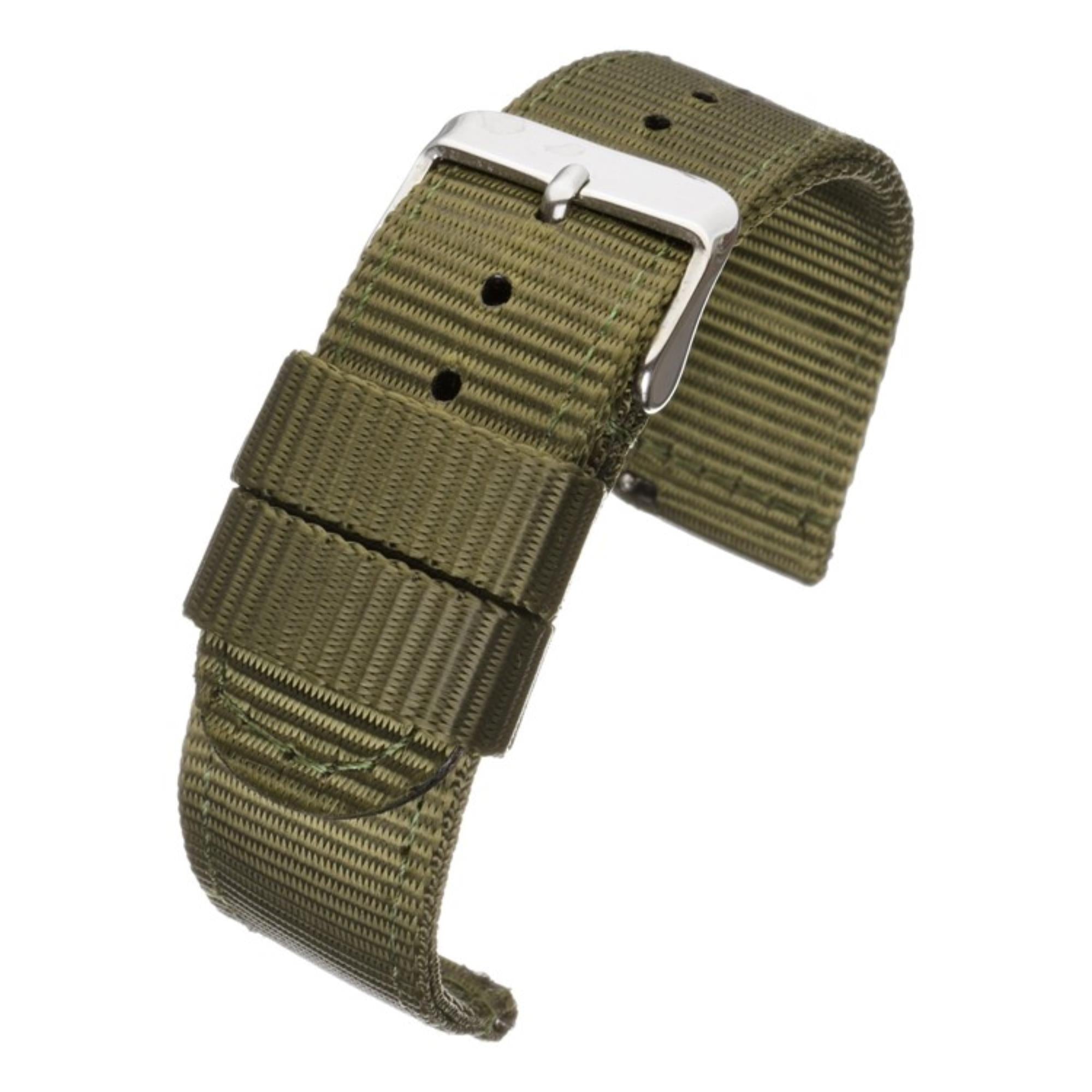 LBS Army Green Nylon QR Watch Strap 852/20 