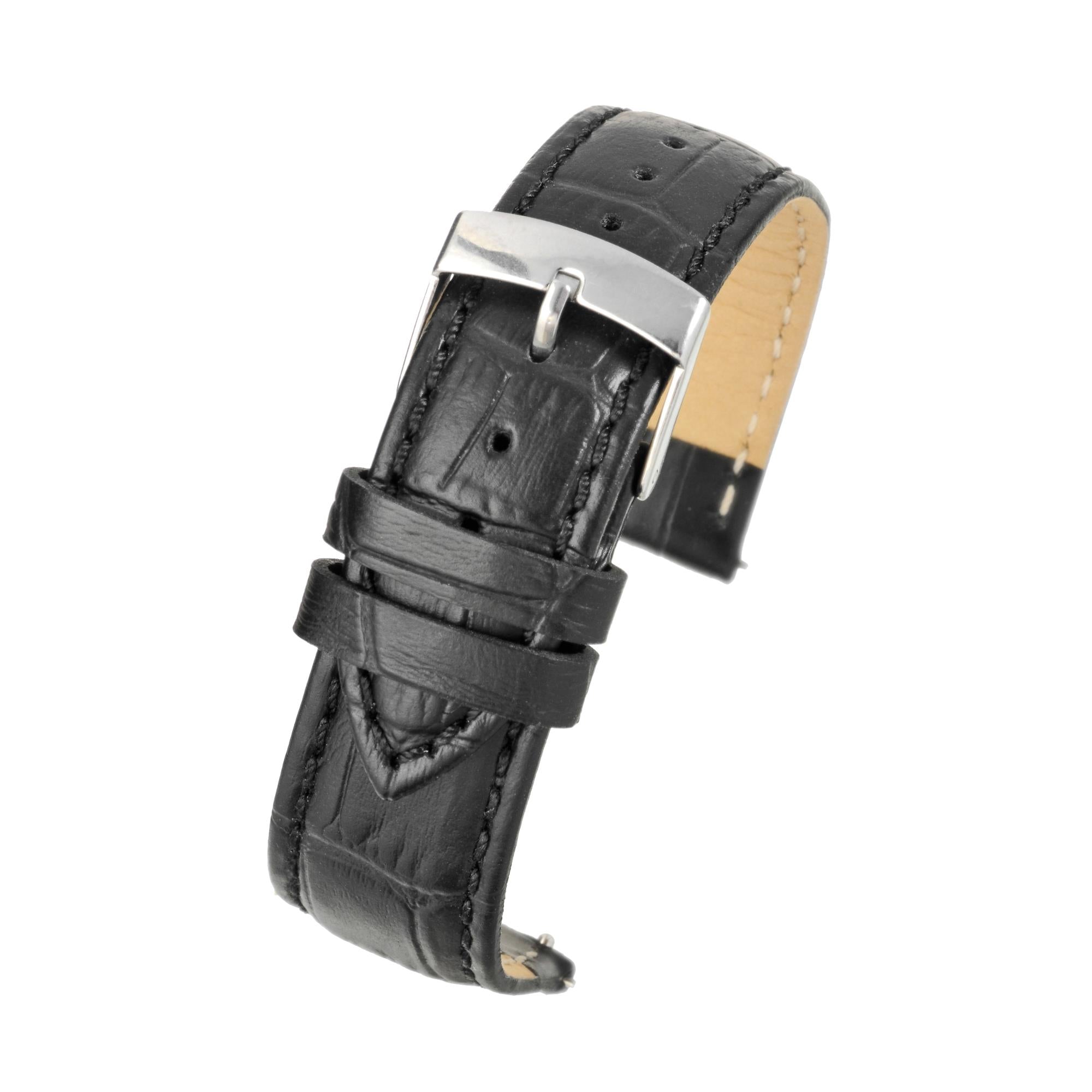 LBS Black Croc With Quick Release Watch Strap WH500Q/20