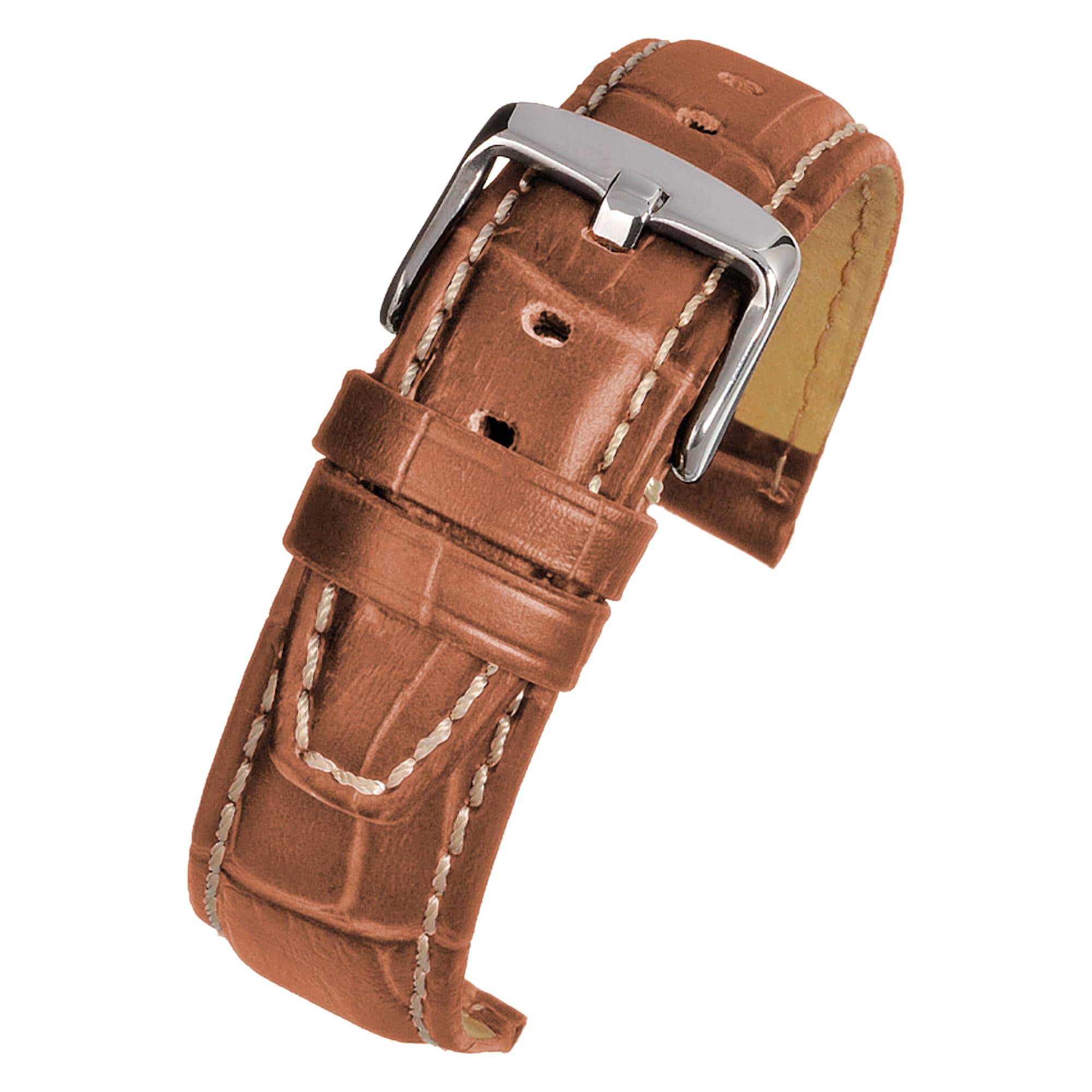 LBS Tan Super Alligator with Nubuck Watch Strap WH601/20