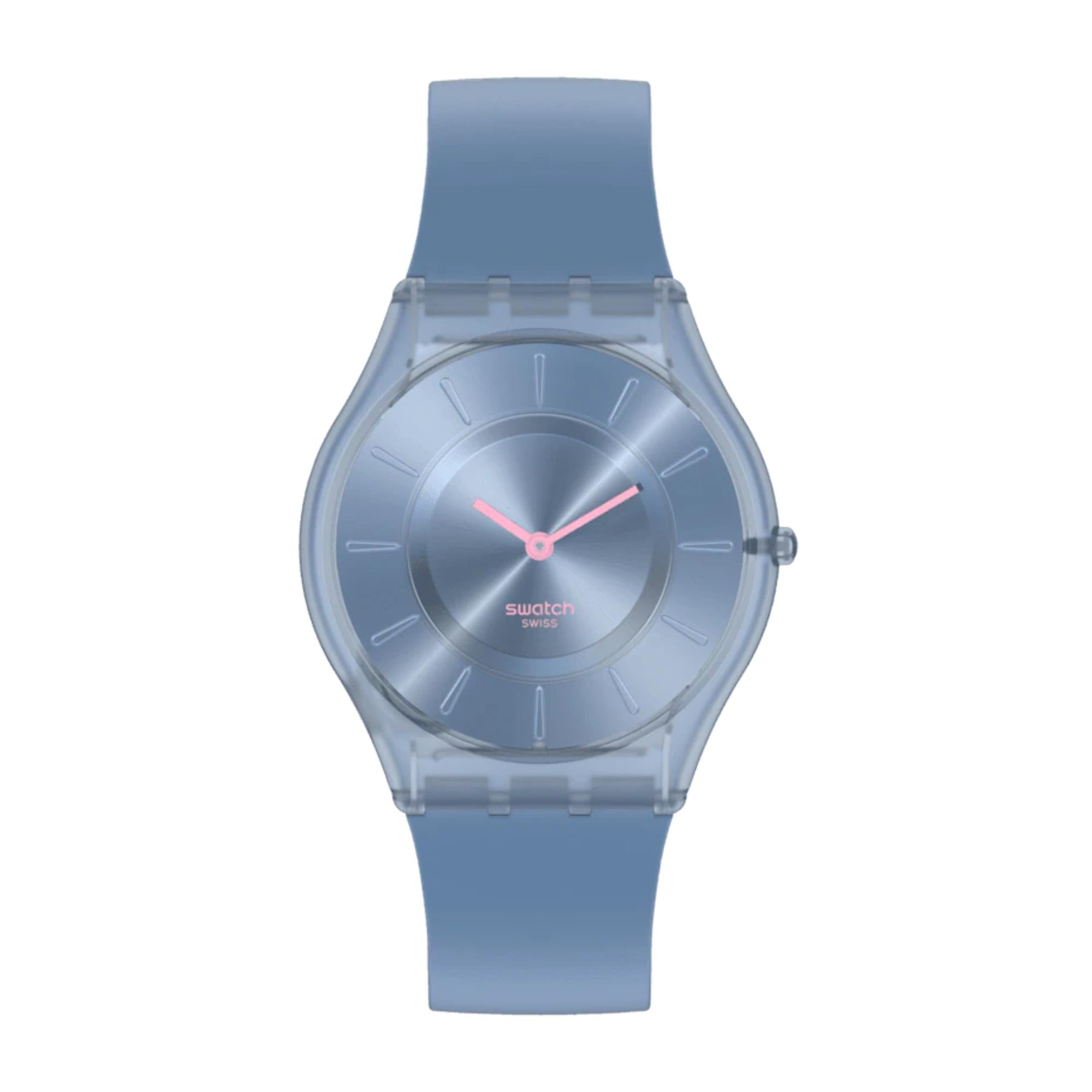Swatch Denim Blaues Zifferblatt Damenarmbanduhr SS08N100-S14