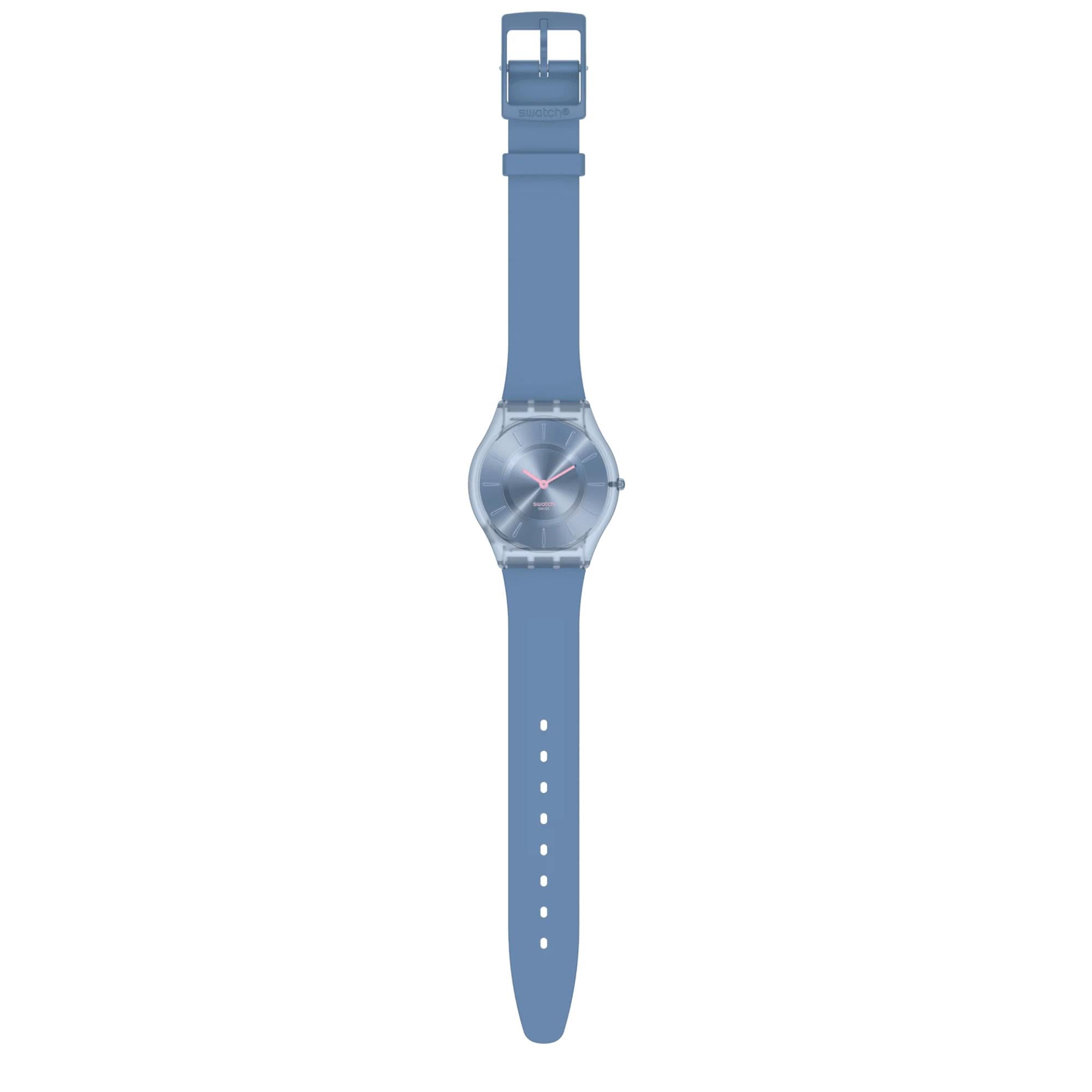 Swatch Denim Blaues Zifferblatt Damenarmbanduhr SS08N100-S14