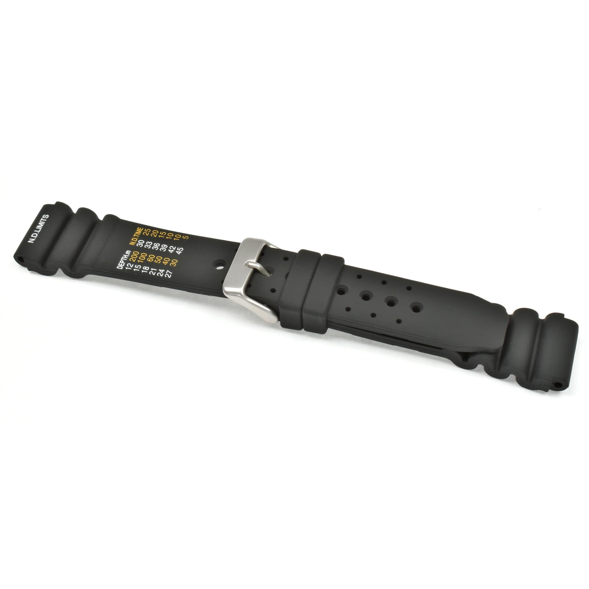 LBS Schwarzes Polyurethan ND Limits Uhrenarmband 8501/20