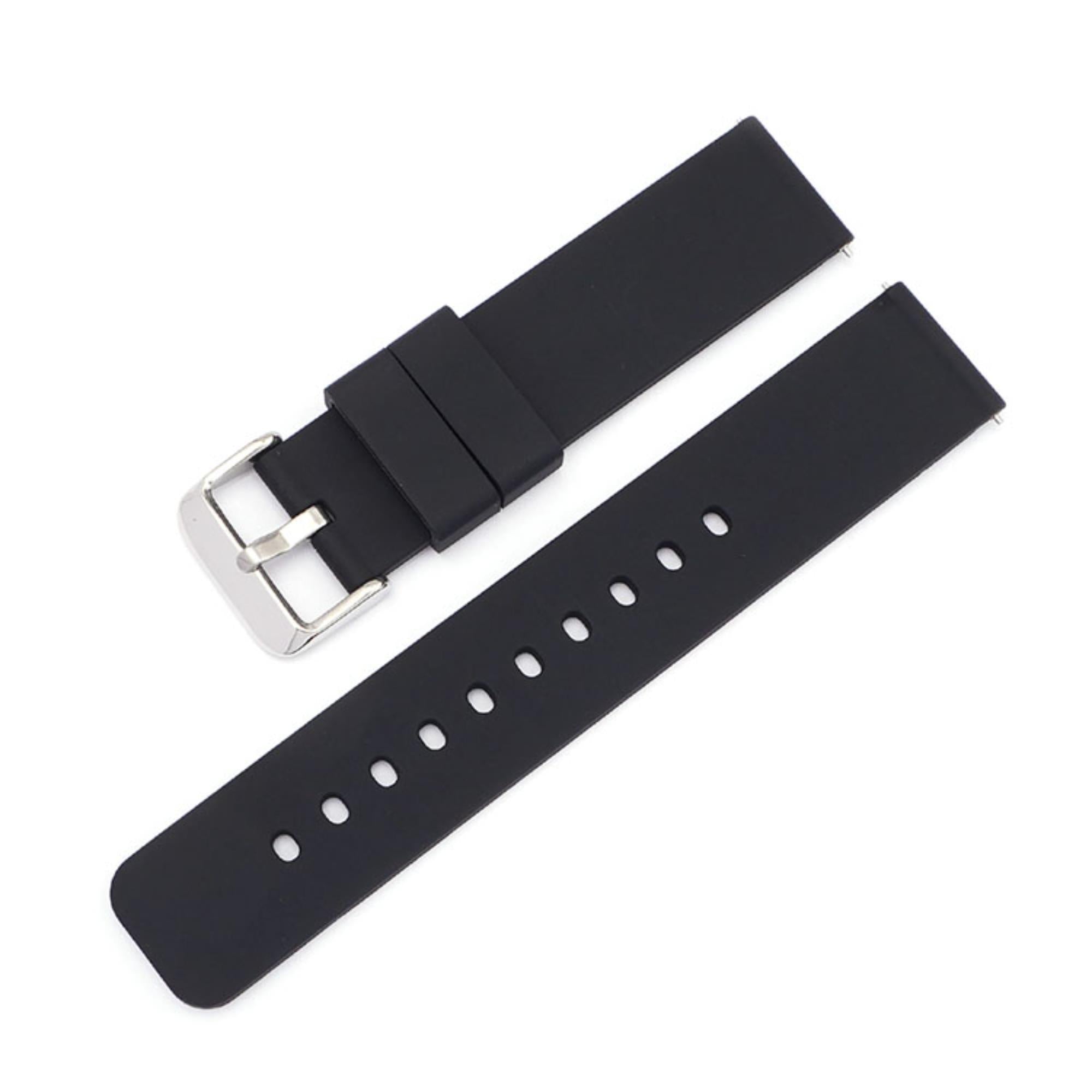 LBS Black Silicone QR Watch Strap 857/18 - WatchNation