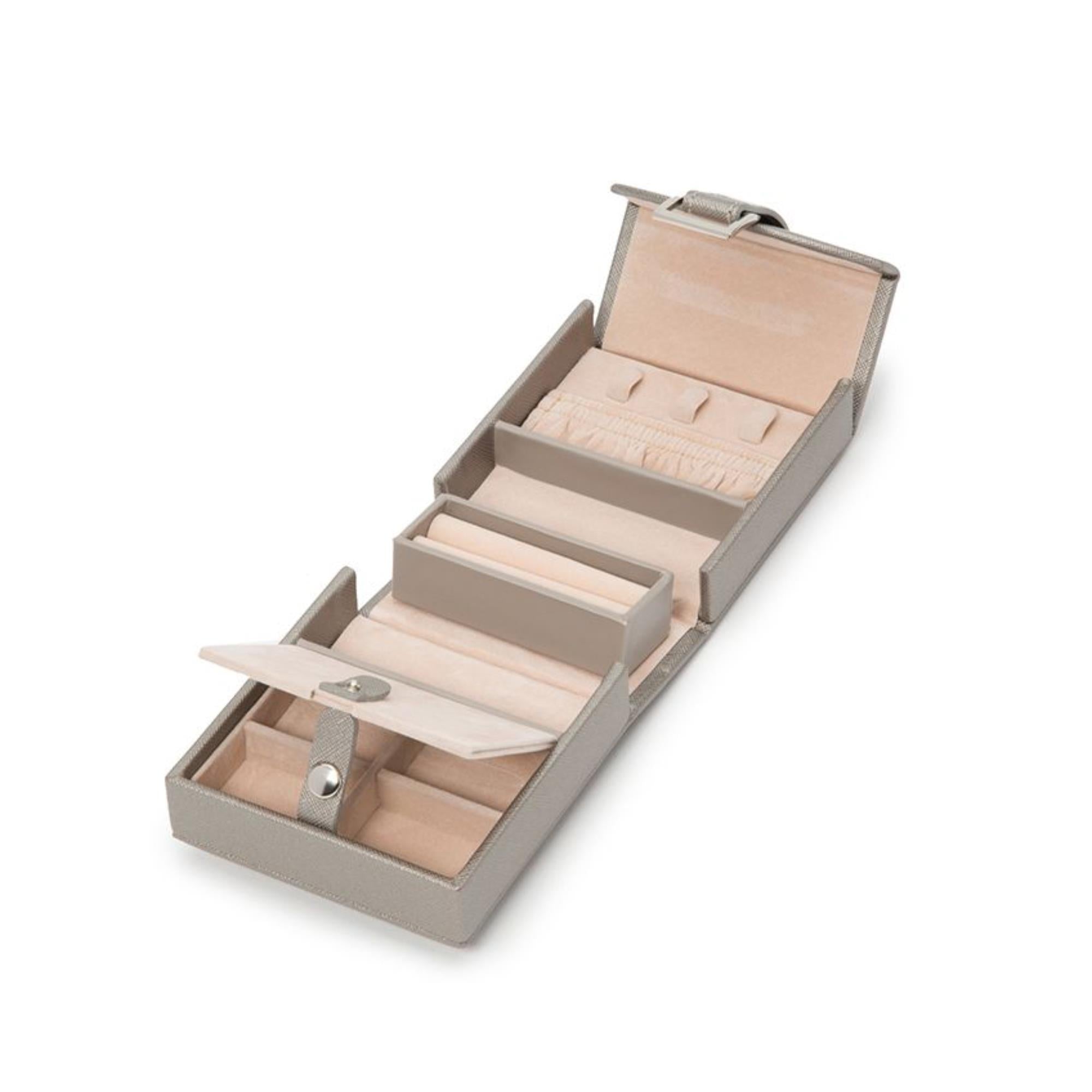 WOLF Heritage Klapp-Juwelenbox Tan Leder 281234
