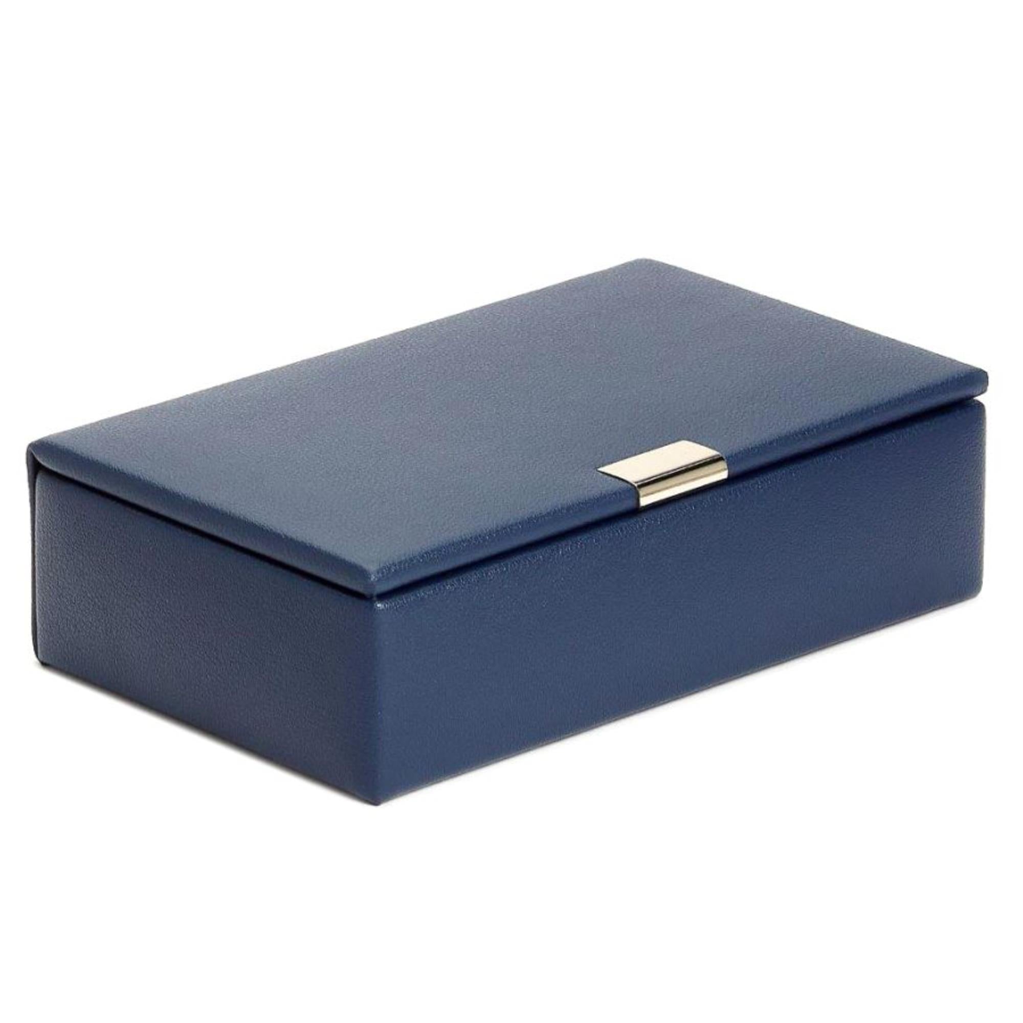 WOLF Heritage 8-teilige Manschettenknopfbox Marine Leder 290217