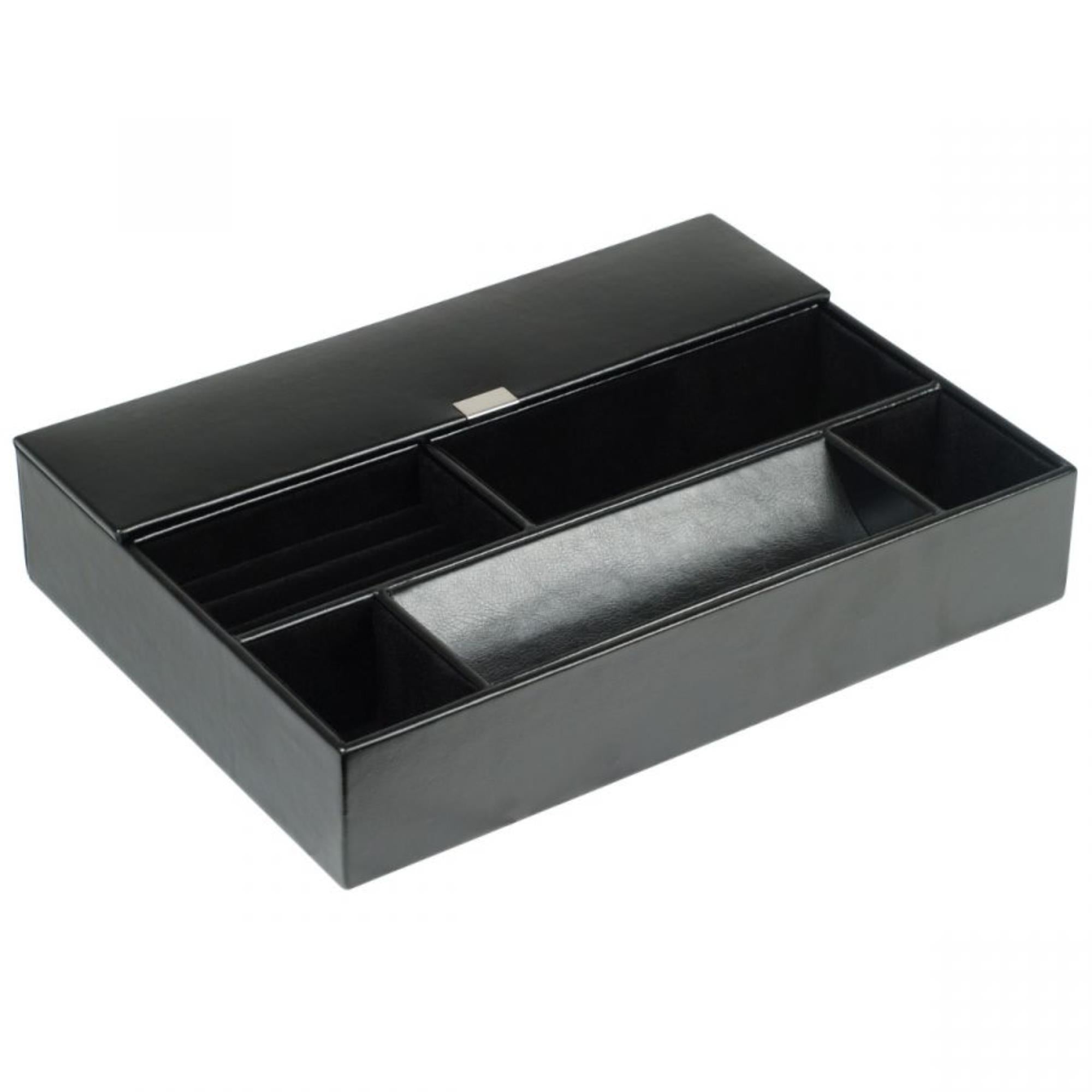 WOLF Heritage Valet-Schale Schwarz Leder 290402