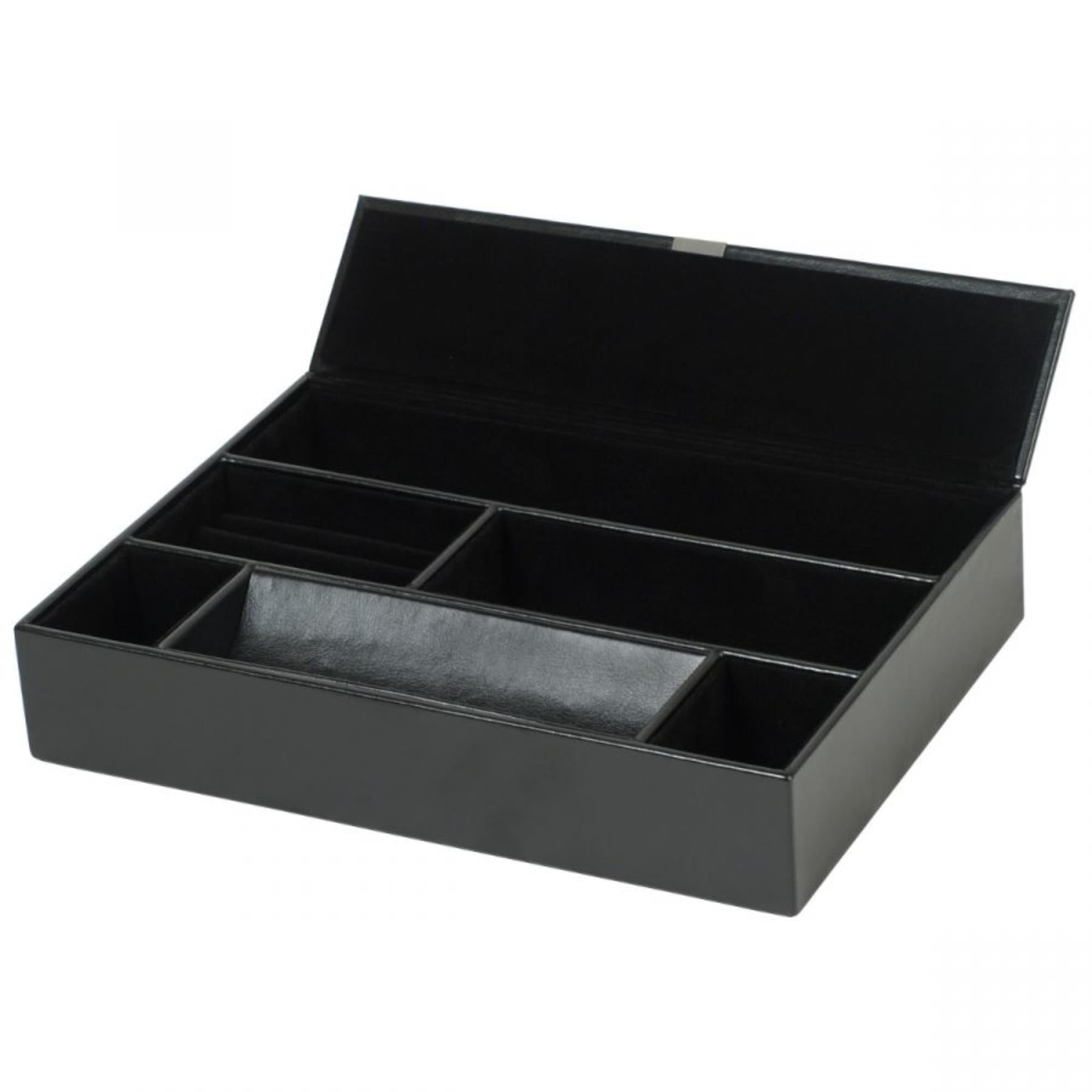 WOLF Heritage Valet-Schale Schwarz Leder 290402