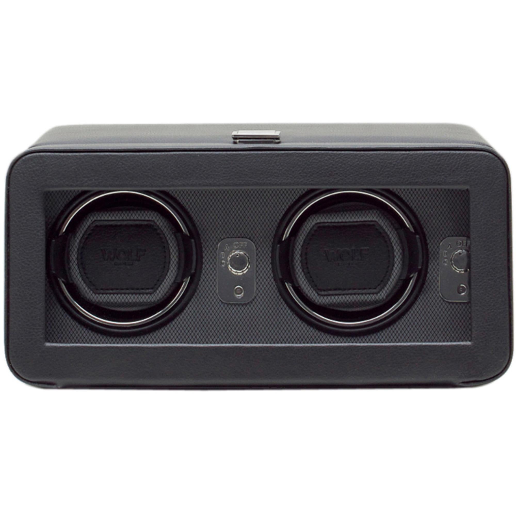 WOLF Windsor Black Double Watch Winder 4526029 - WatchNation