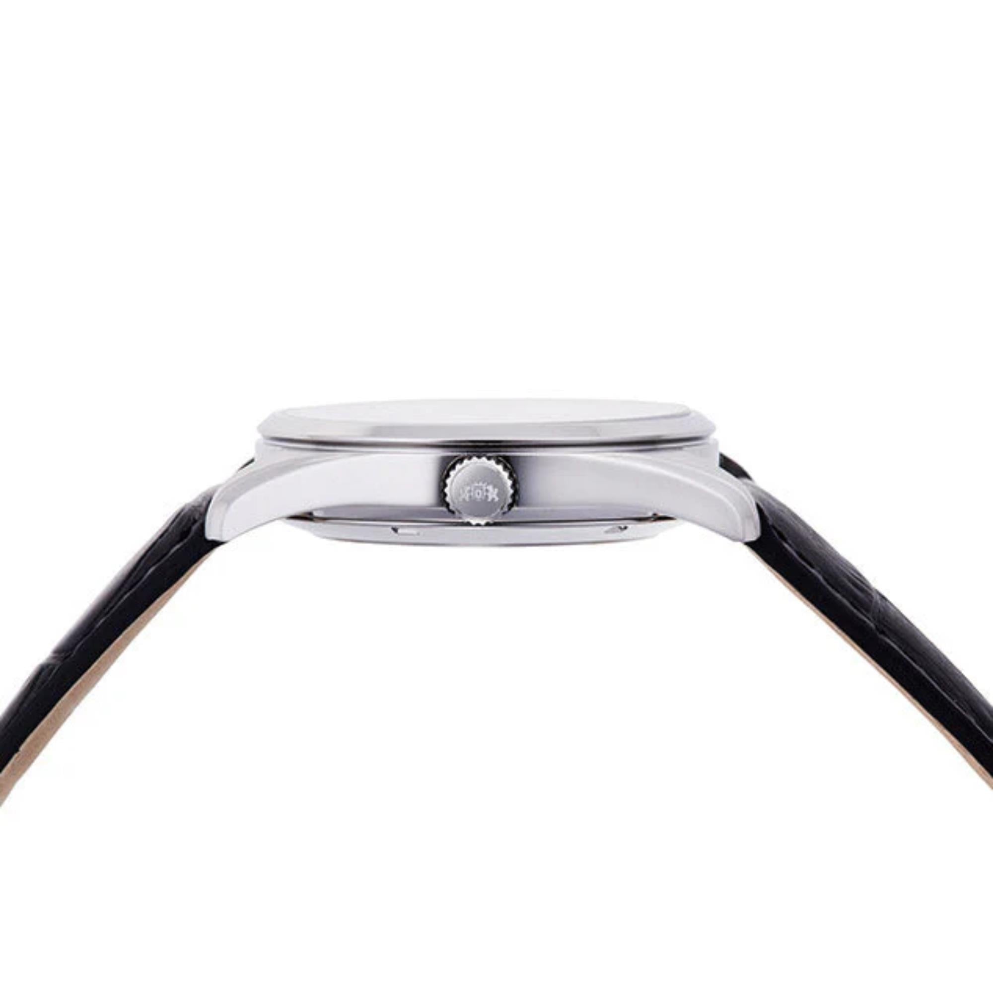 Orient Stretto 41mm Semi Skeleton Black Dial Leather Mens Automatic Watch RA-AR0005Y30B