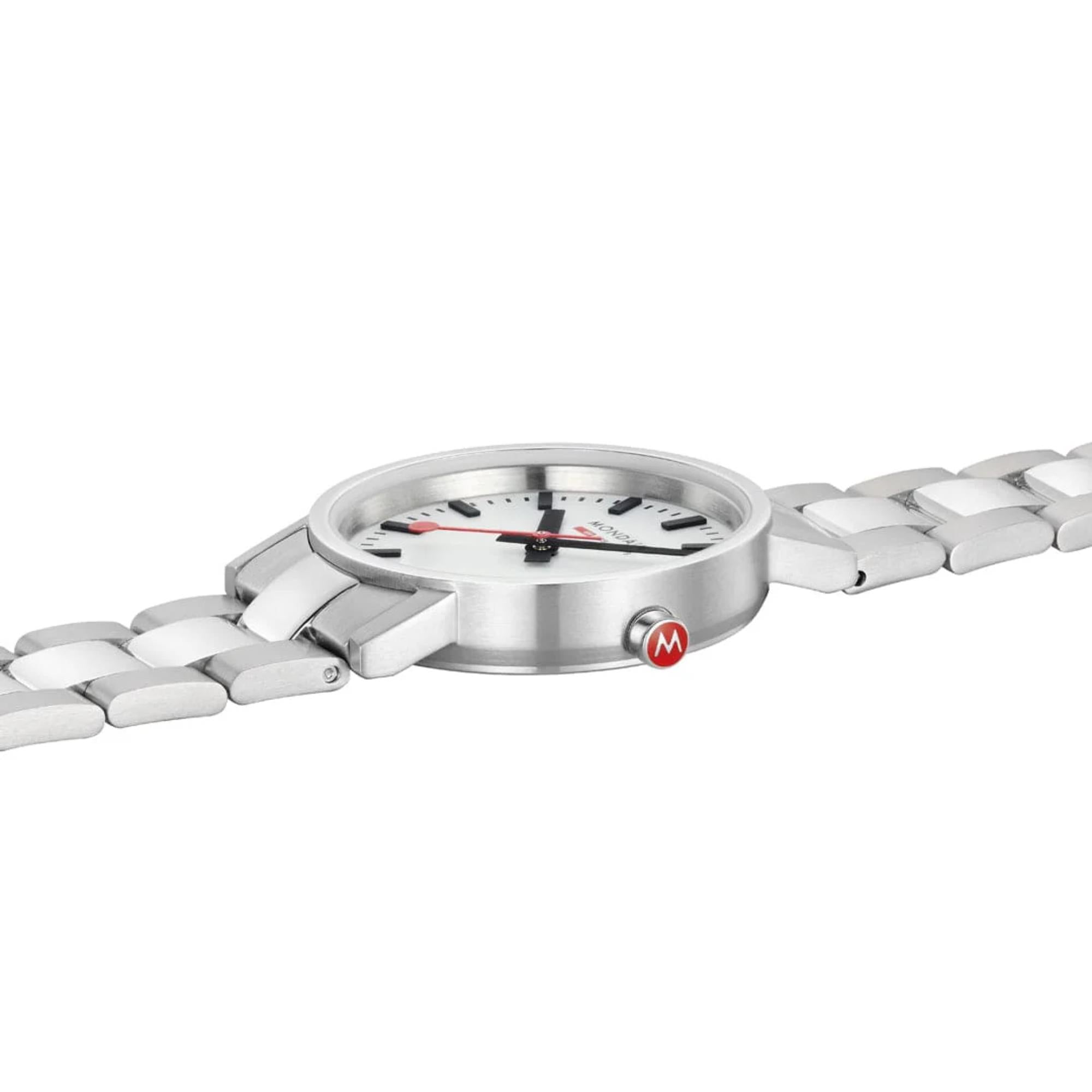 Mondaine Classic 30mm White Dial Steel Ladies Quartz Watch A658.30323.11SBJ