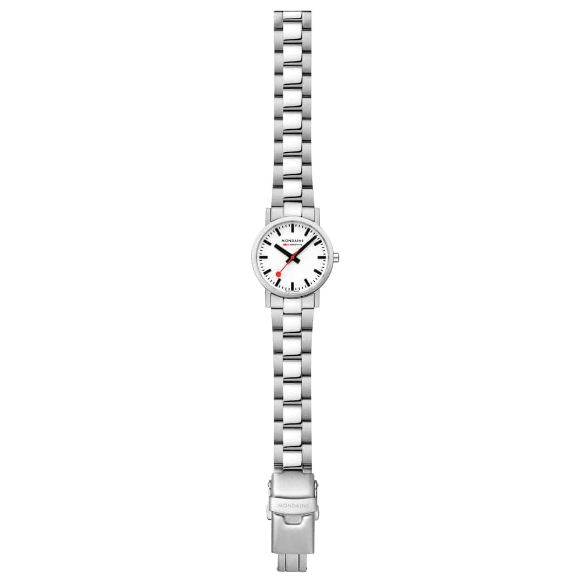 Mondaine Classic 30mm White Dial Steel Ladies Quartz Watch A658.30323.11SBJ