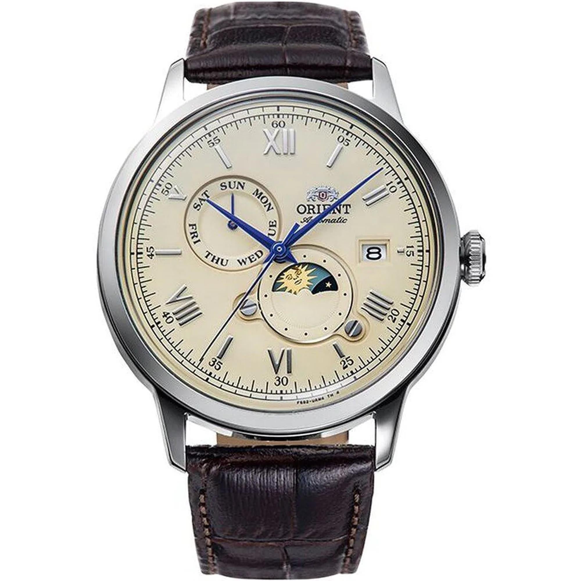 Orient Bambino Sun & Moon Classic Vintage Style Men's Dress Watch RA-AK0803Y30B
