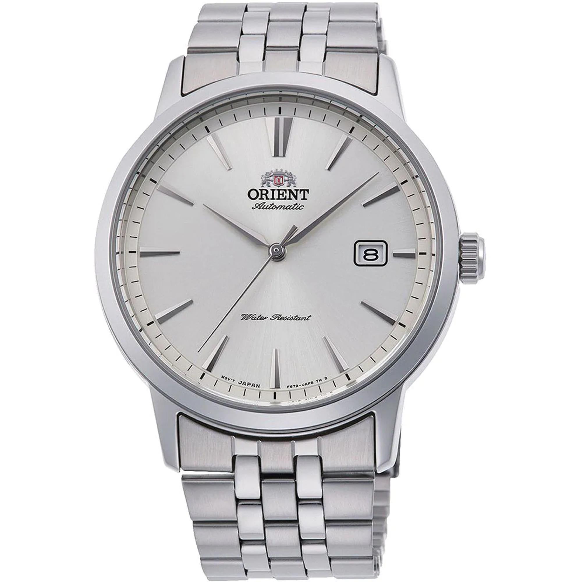 Orient Contemporary 42mm Silver Dial Steel Bracelet automatic watch RA-AC0F02S30B front view