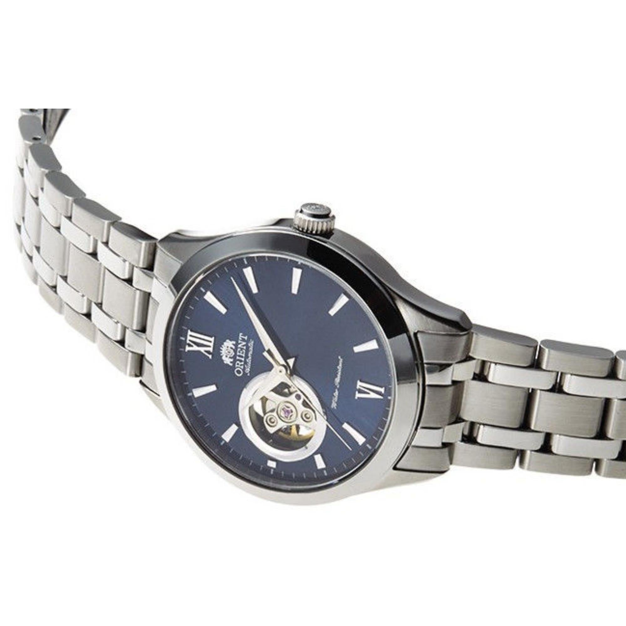 Orient Contemporary 38.5mm Open Heart Blue Dial Steel Mens Automatic Watch TAG03001D0
